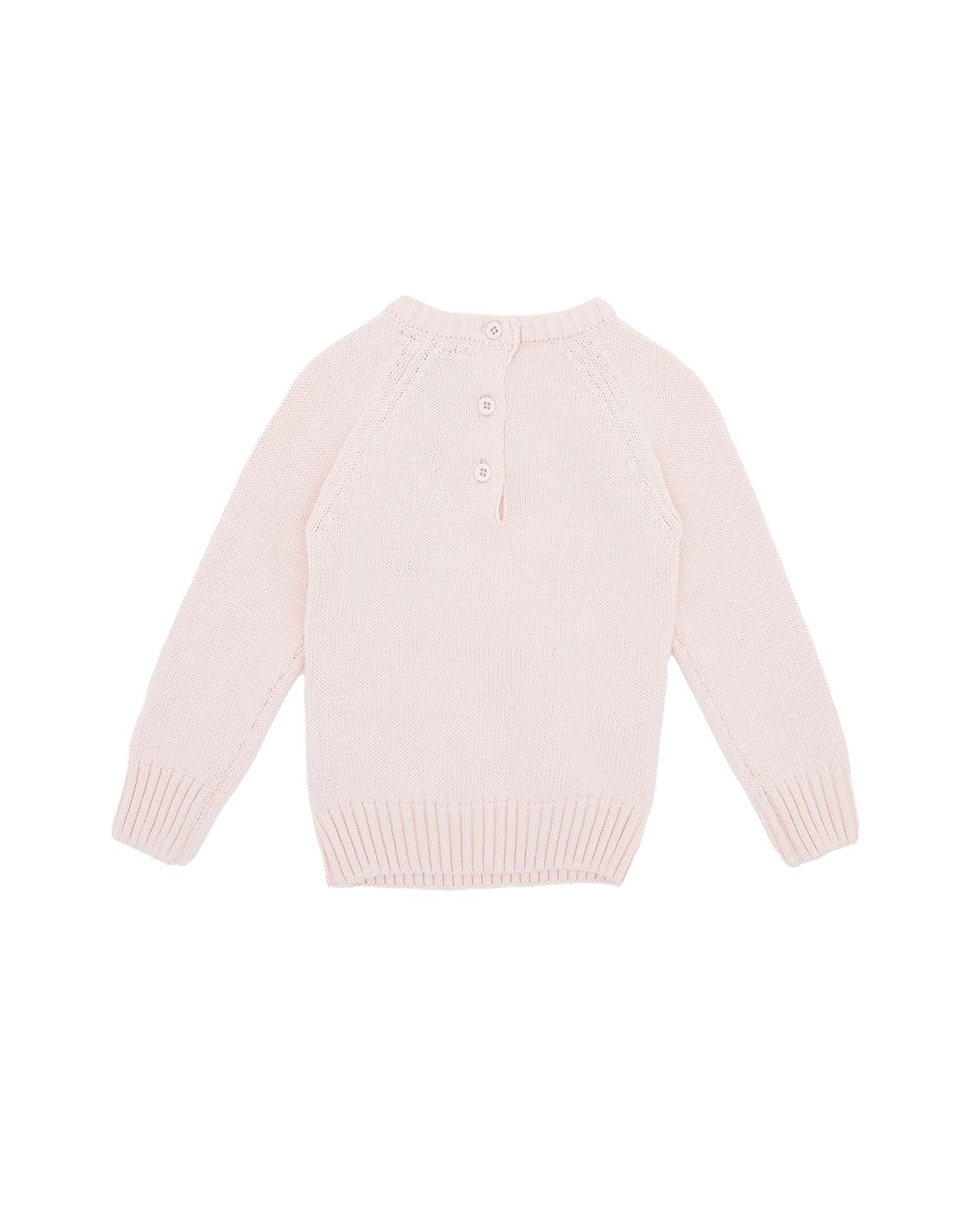 Embroidered Sweater with Crew Neck and Long Sleeves