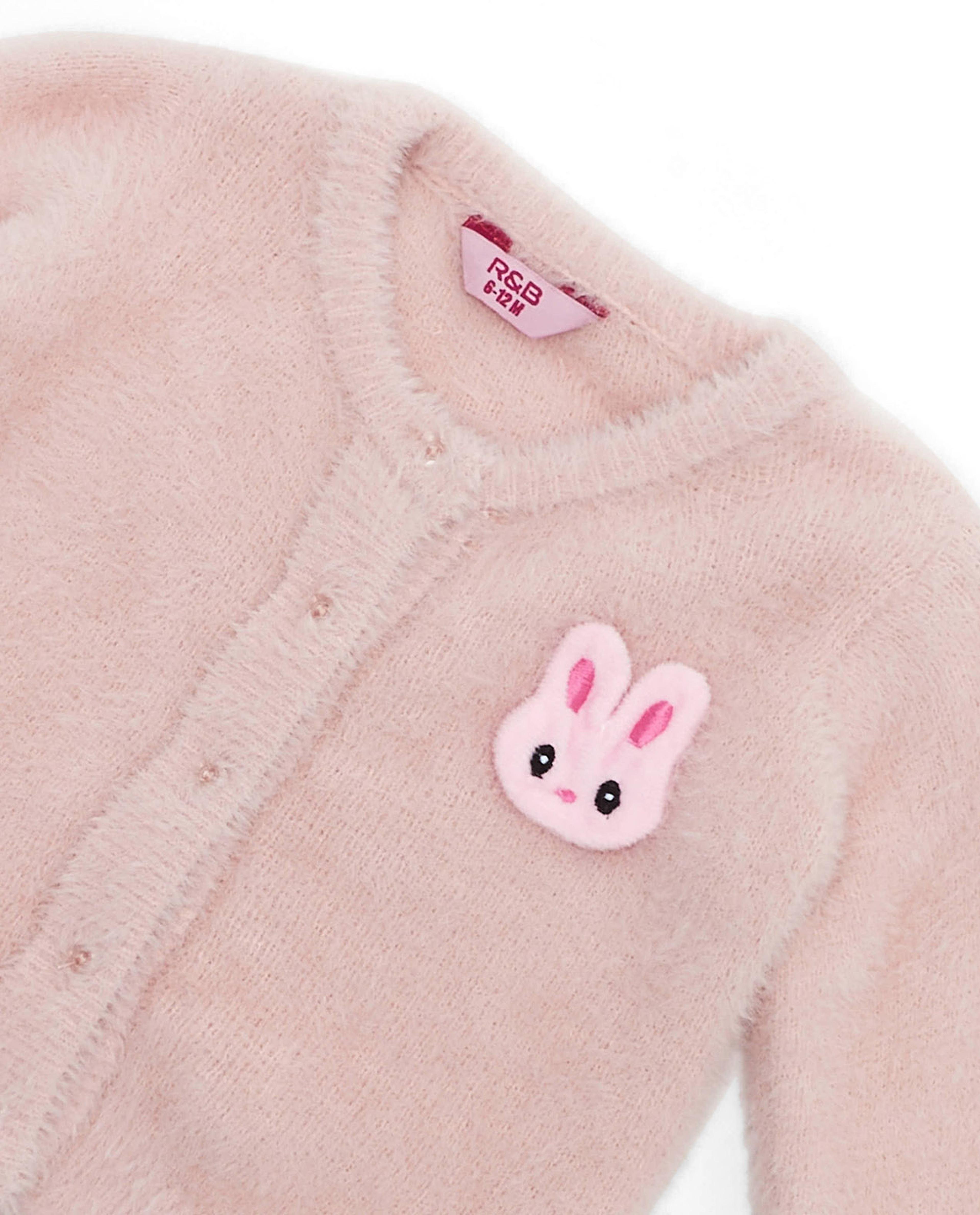 Bunny Applique Sweater with Long Sleeves