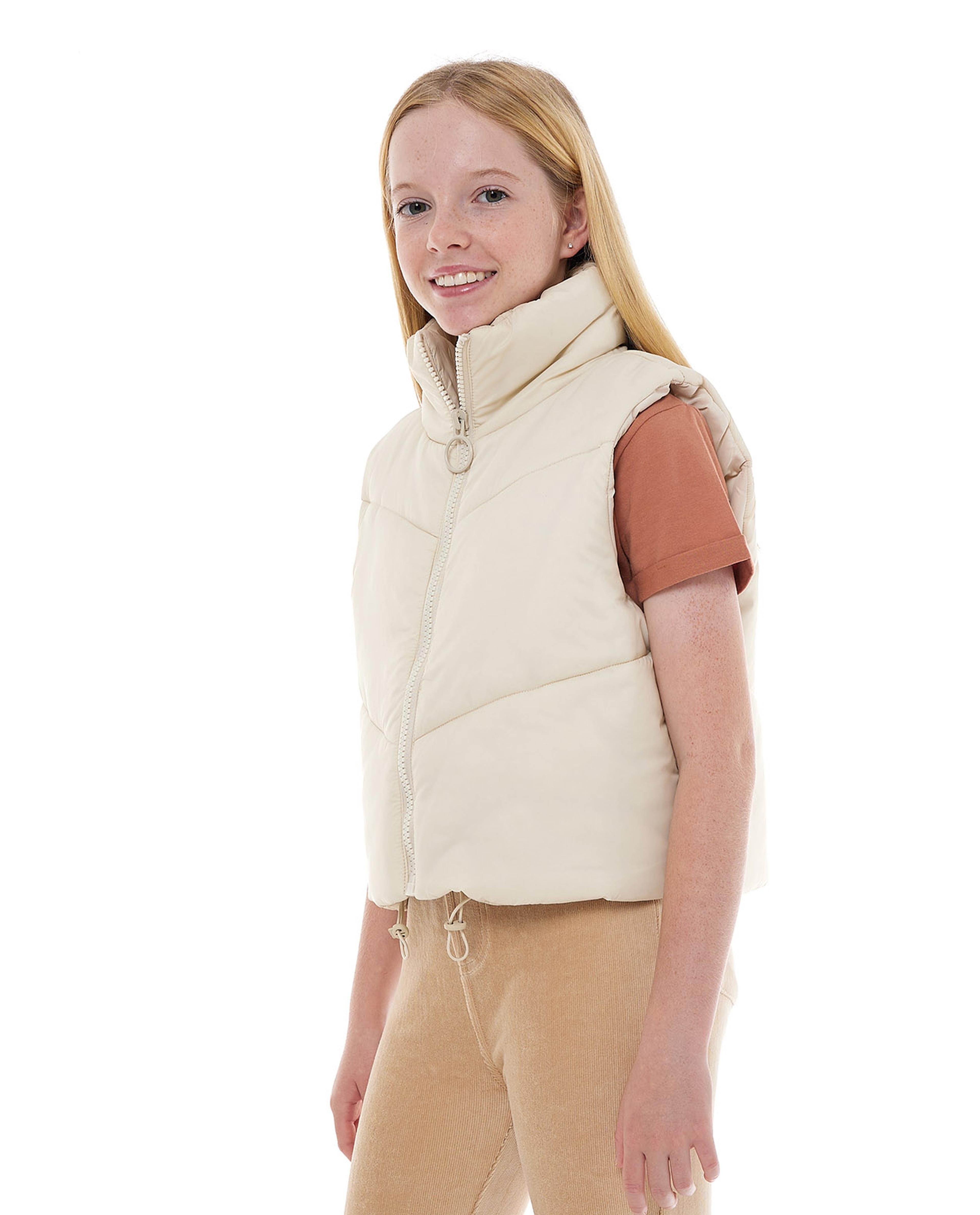 Solid Gilet with Zipper Closure