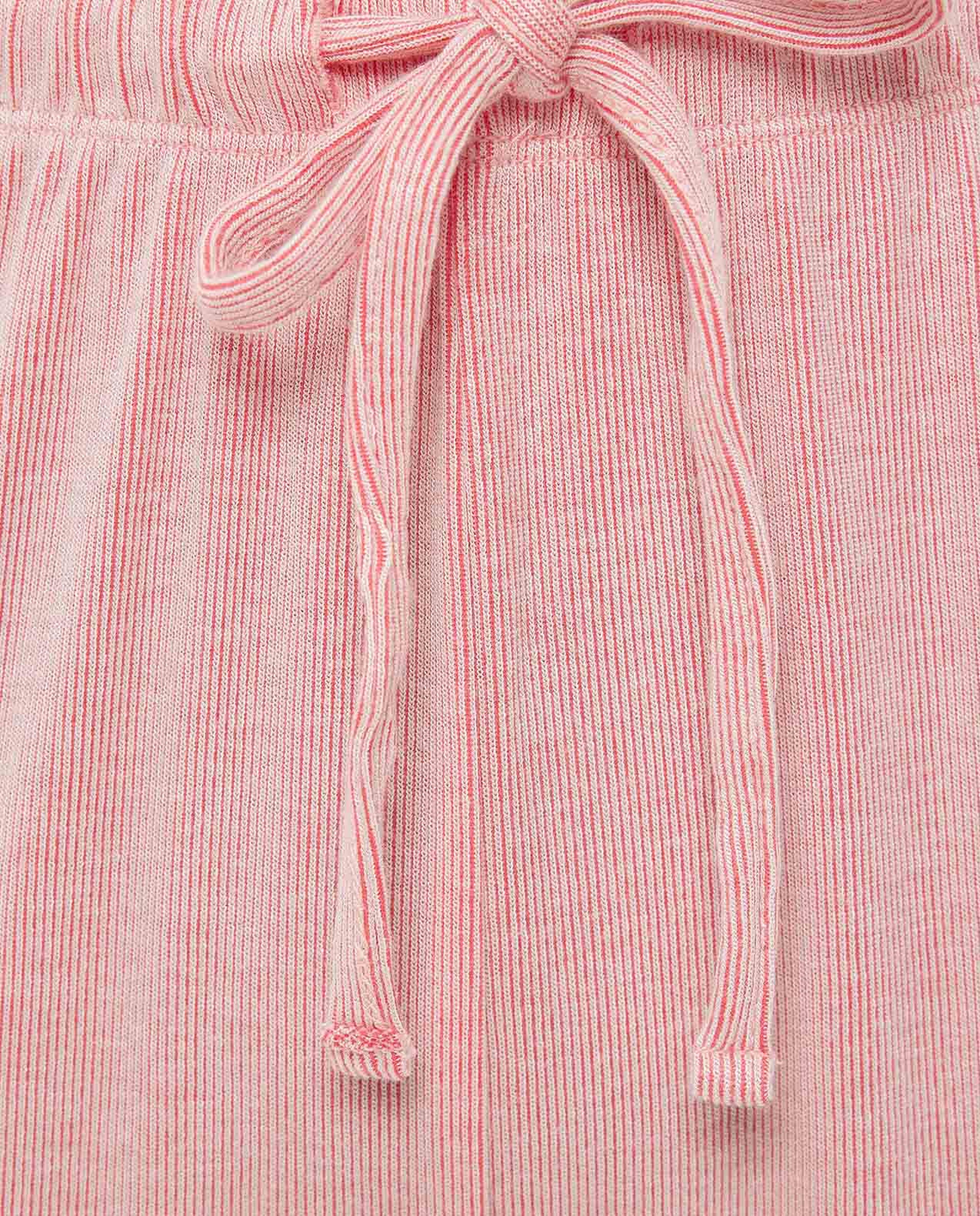 Striped Pajama Bottoms with Drawstring Waist