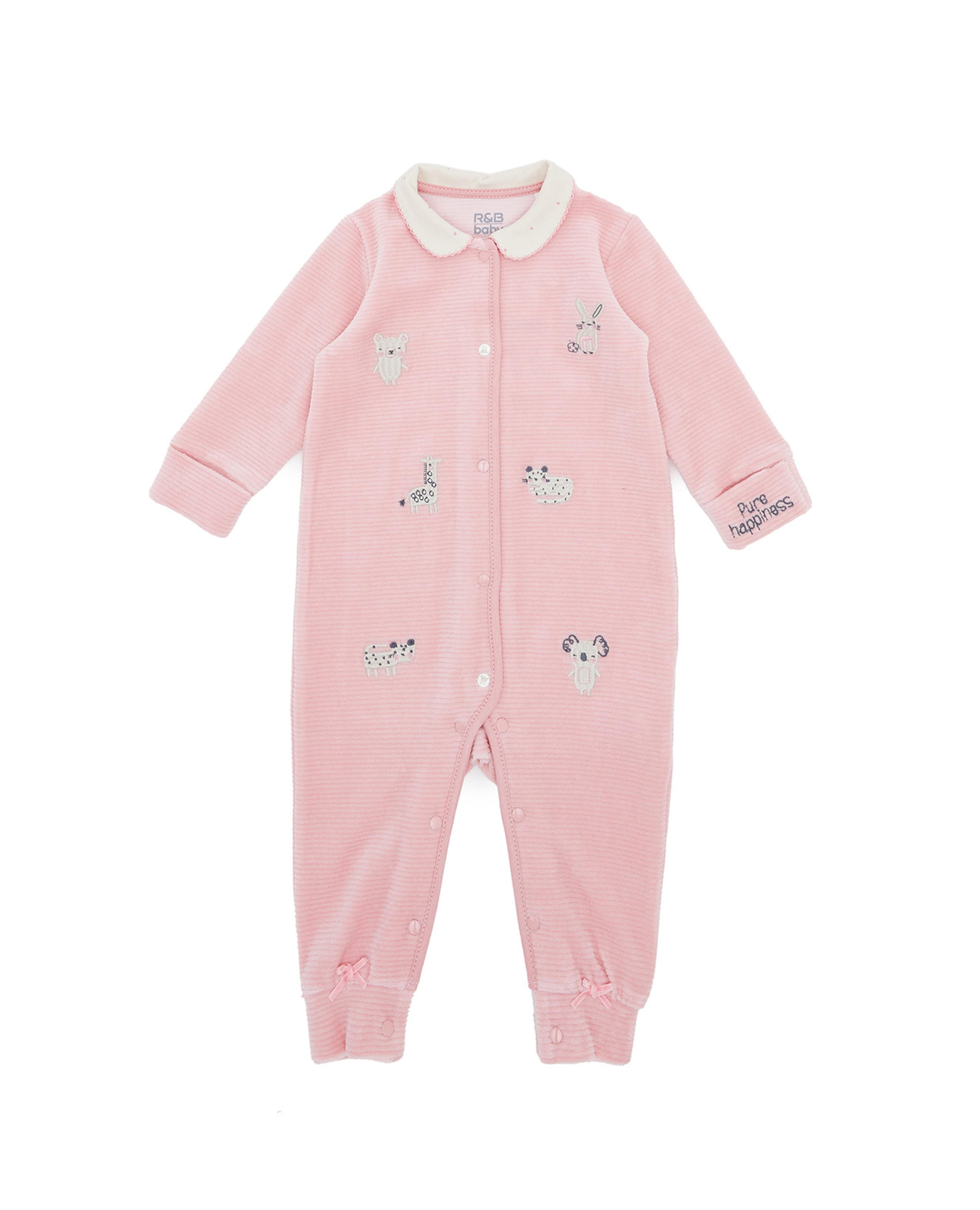 Embroidered Collared Sleepsuit