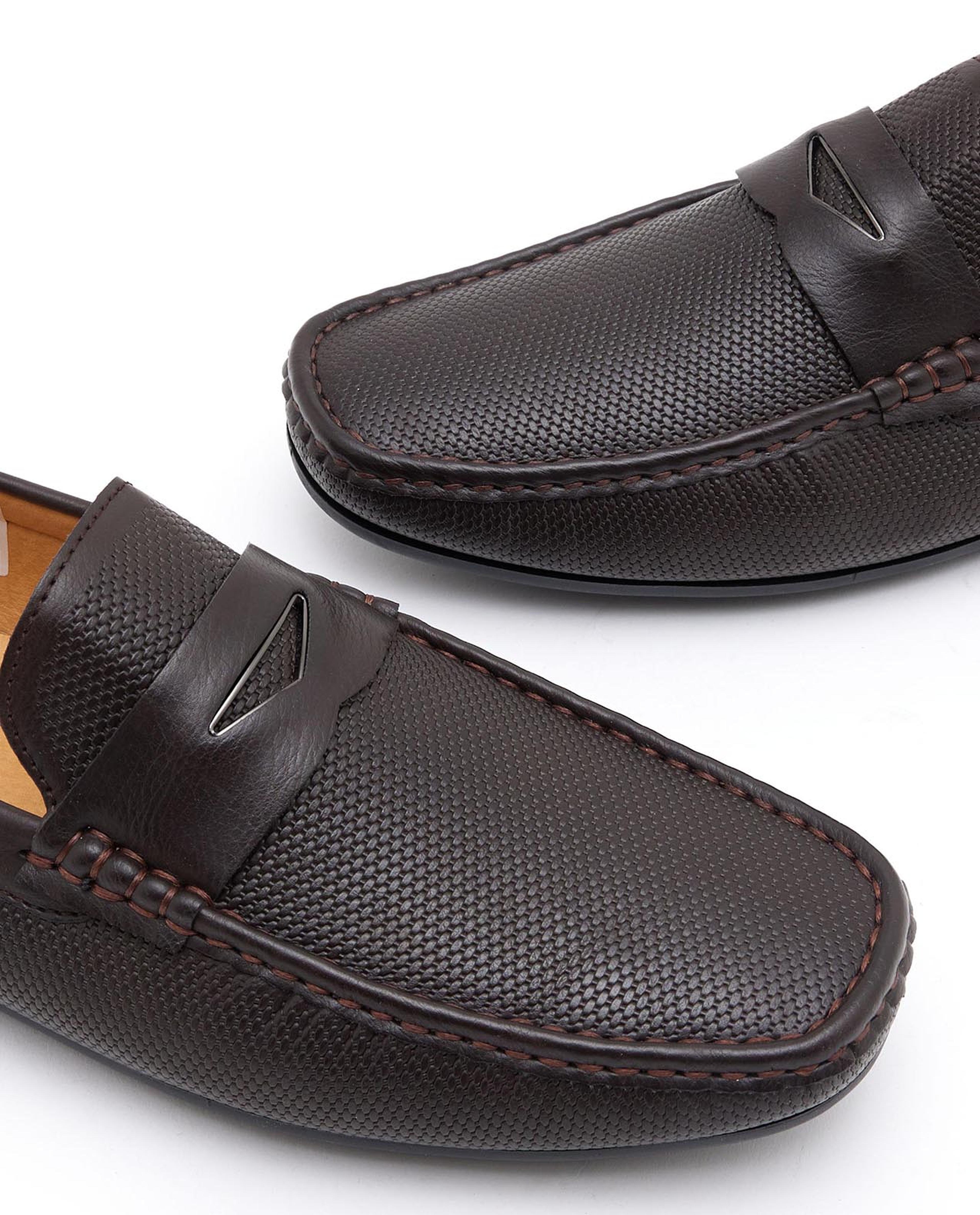 Textured Slip-On Loafers