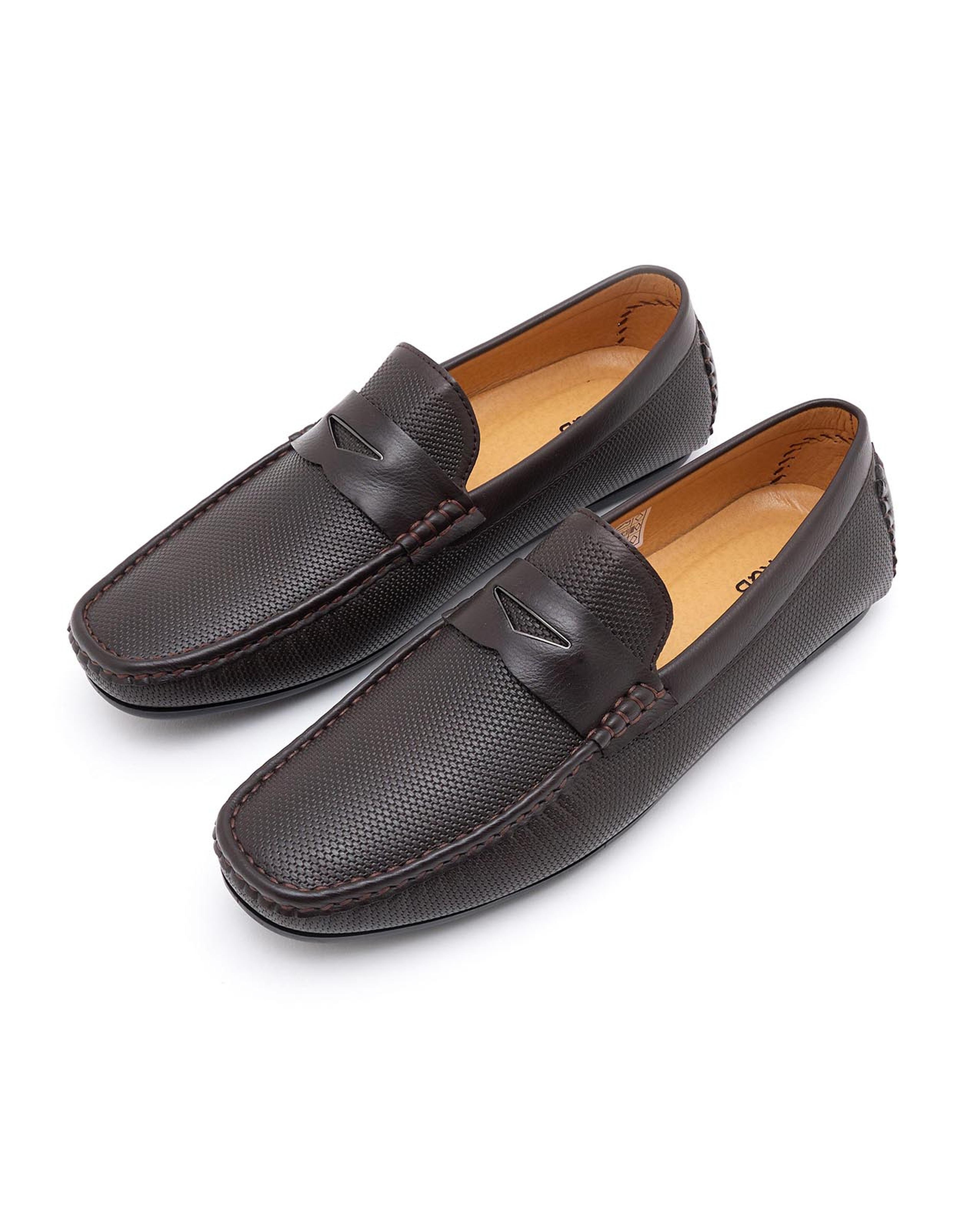 Textured Slip-On Loafers