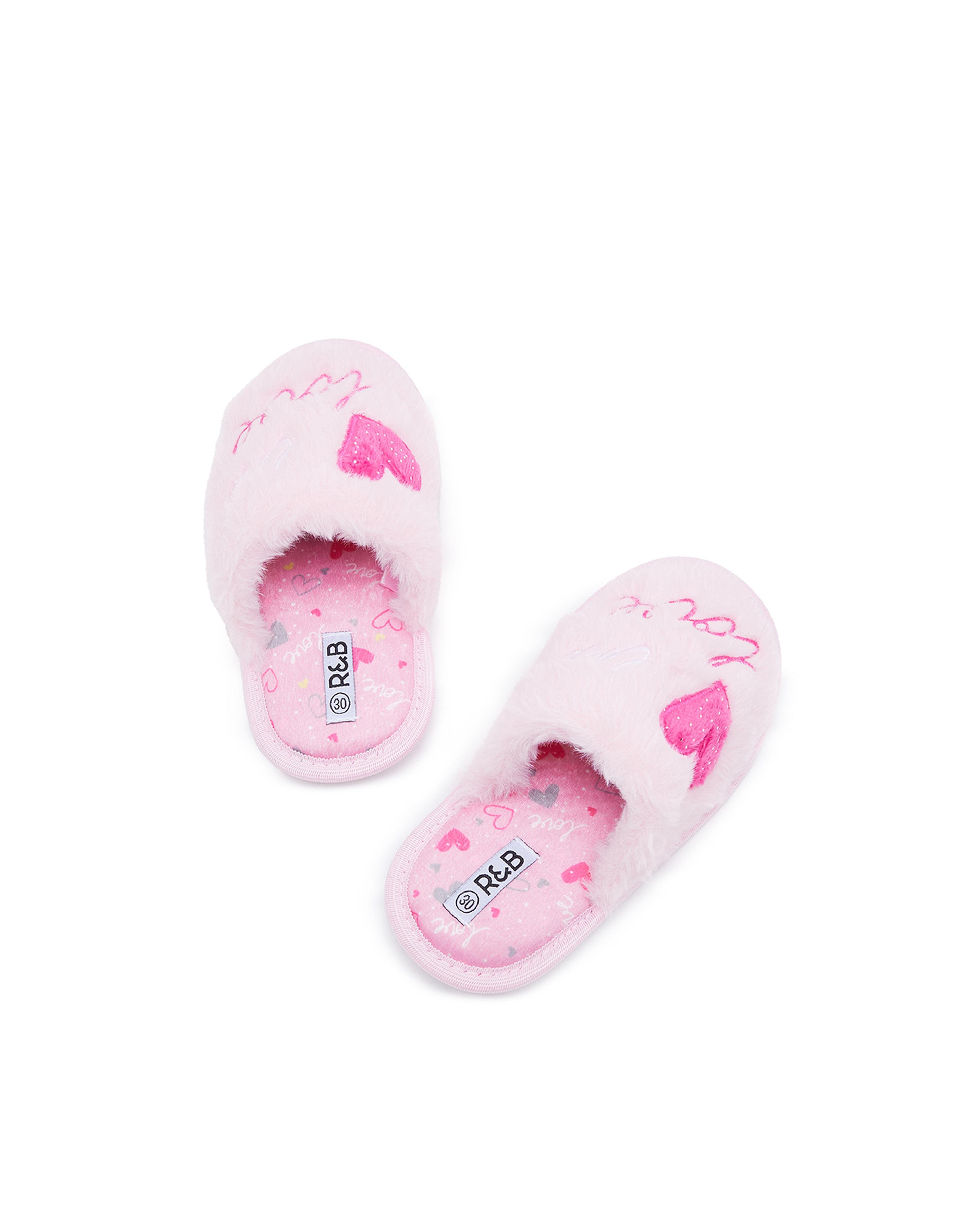 Embroidered Plush Bedroom Slippers