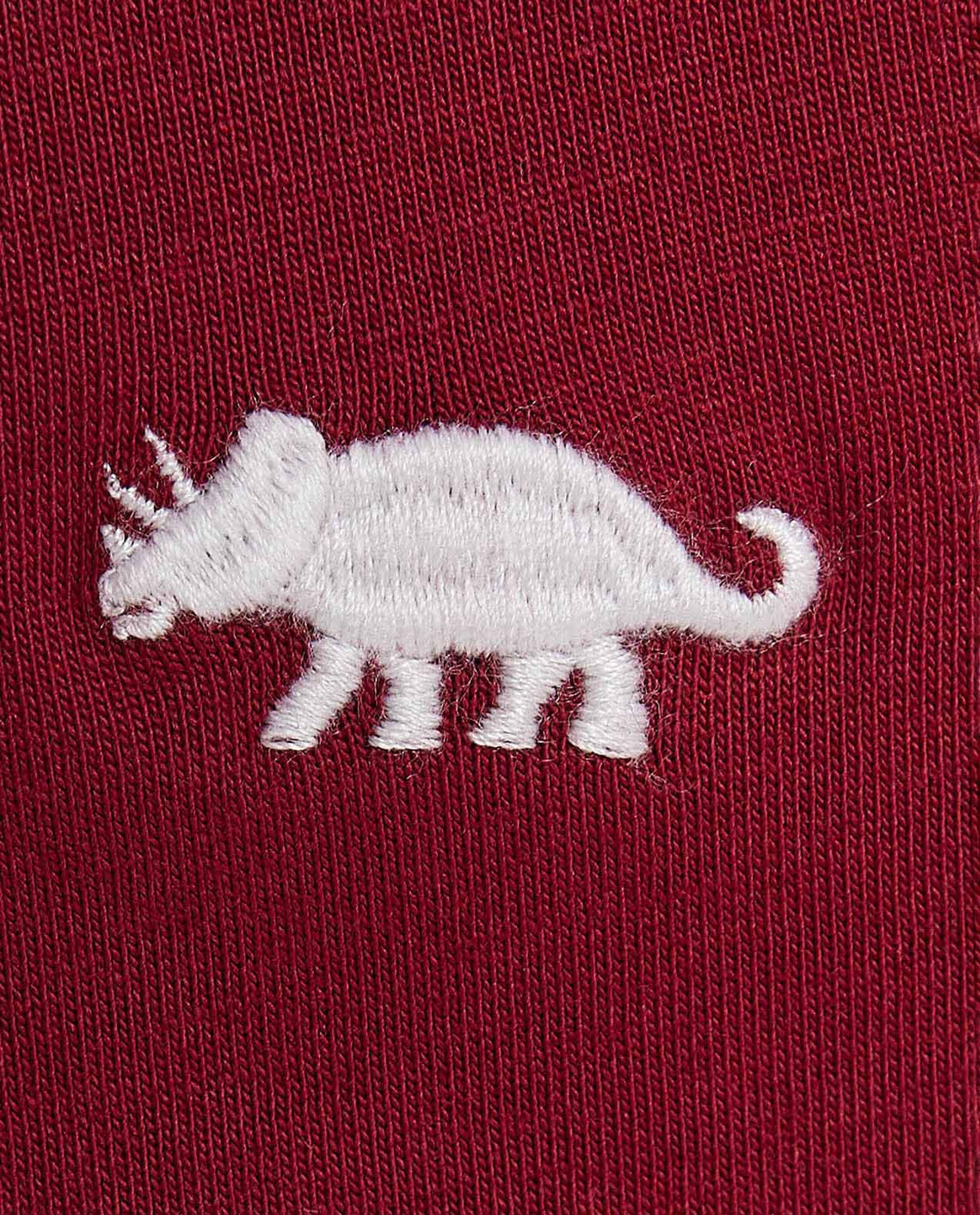 Embroidery Detail T-Shirt with Turtleneck and Long Sleeves