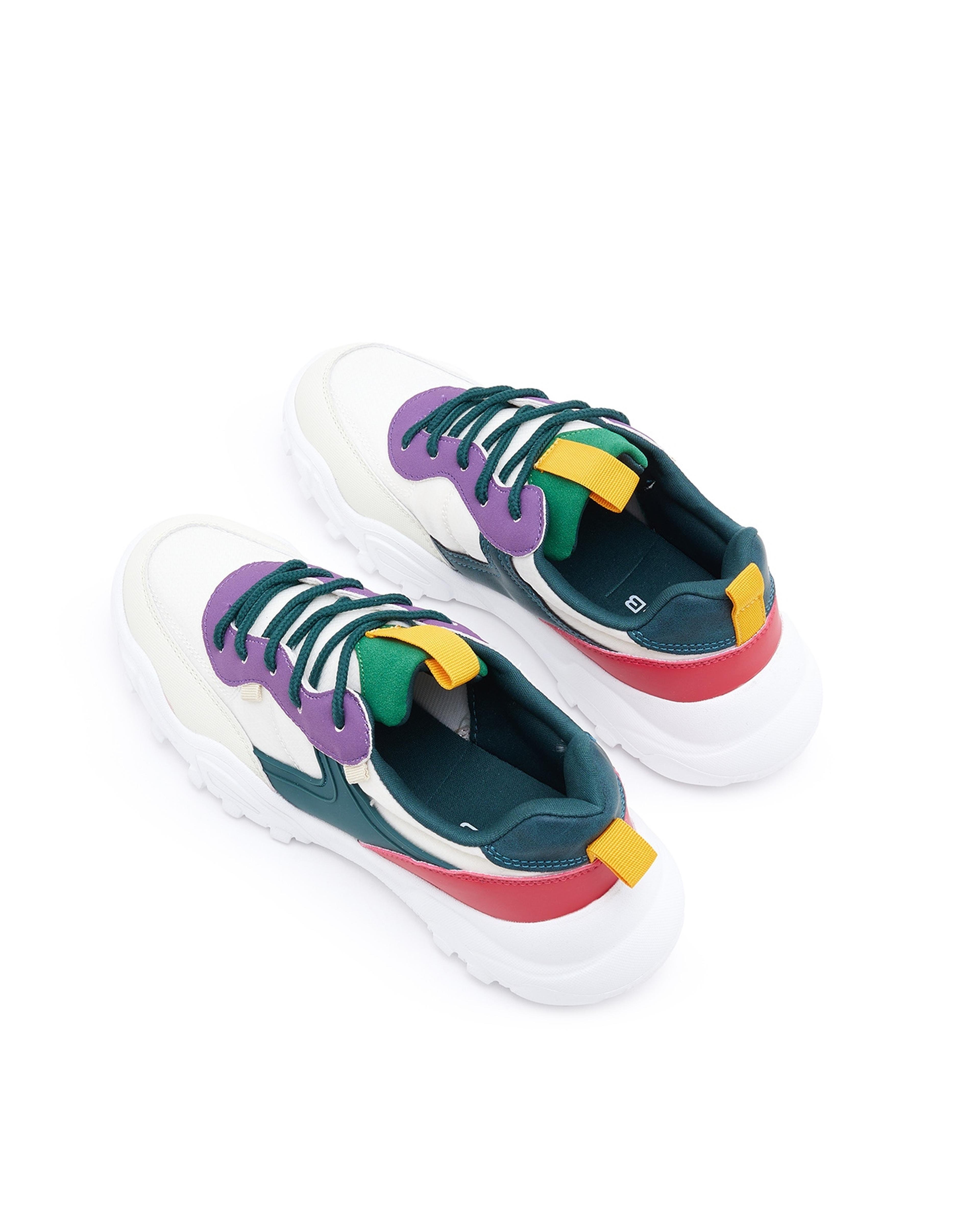 Color Block Lace Up Sneakers