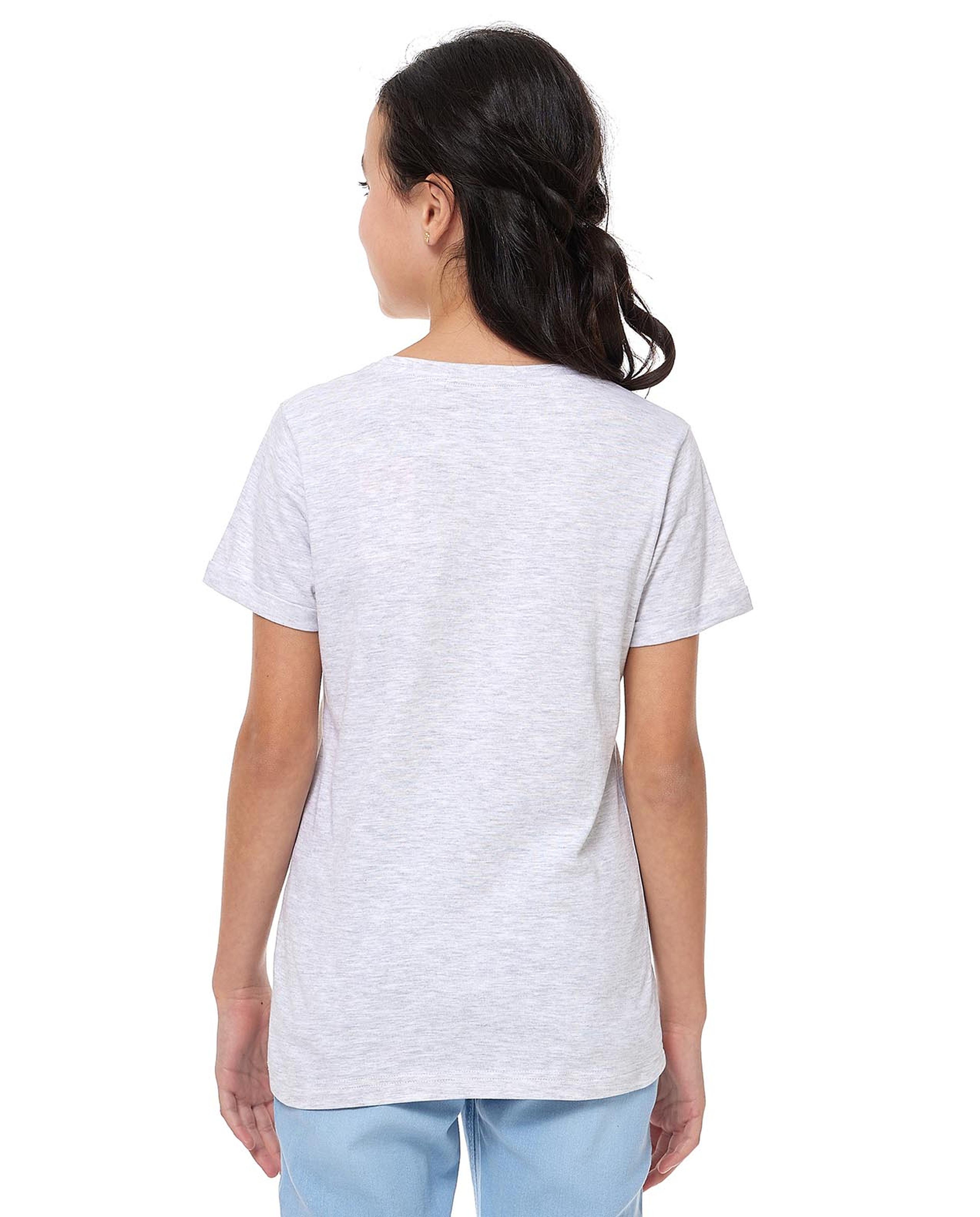 Graphic Print T-Shirt with Crew Neck and Short Sleeves