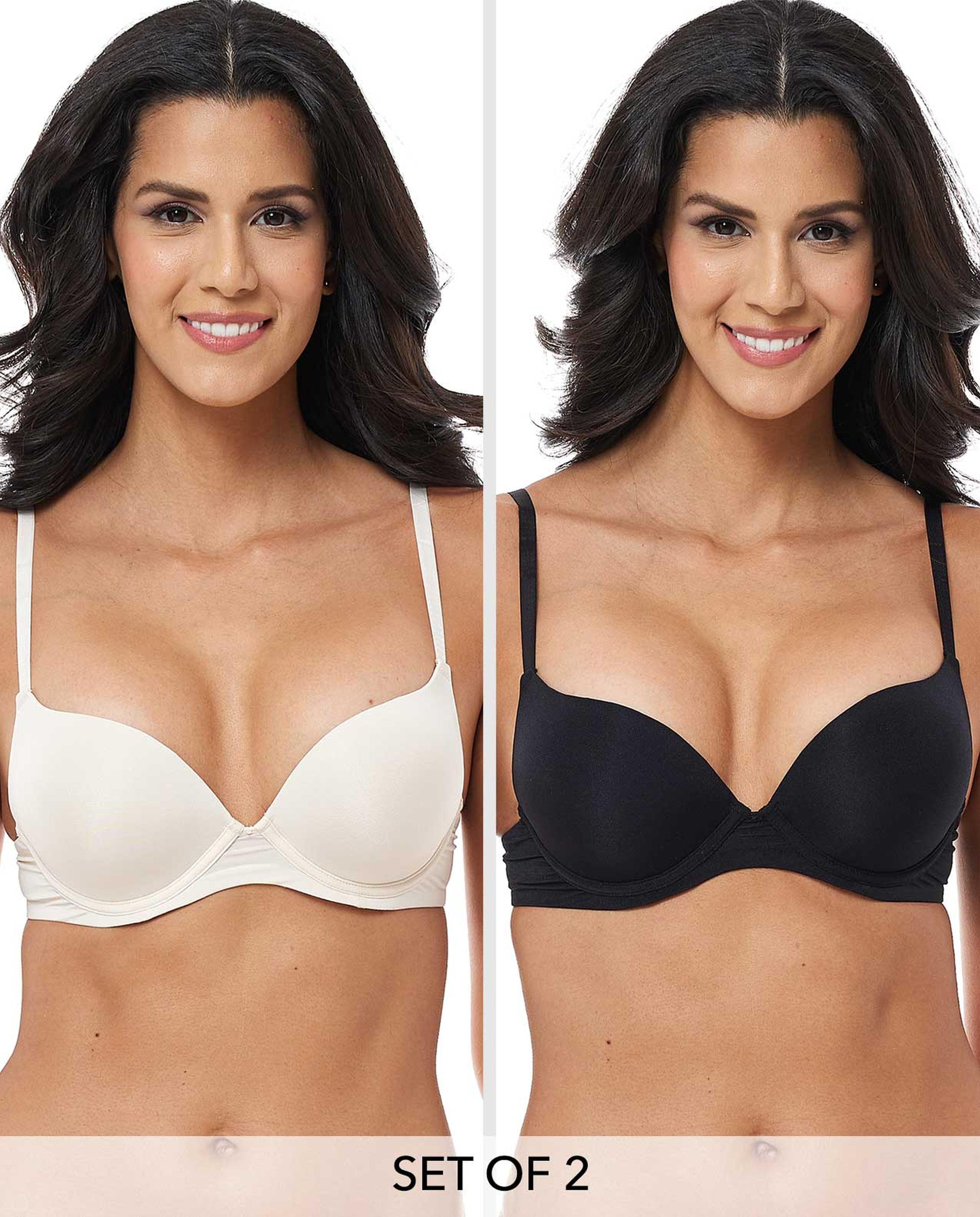 2 Pack Double Push Up Bras