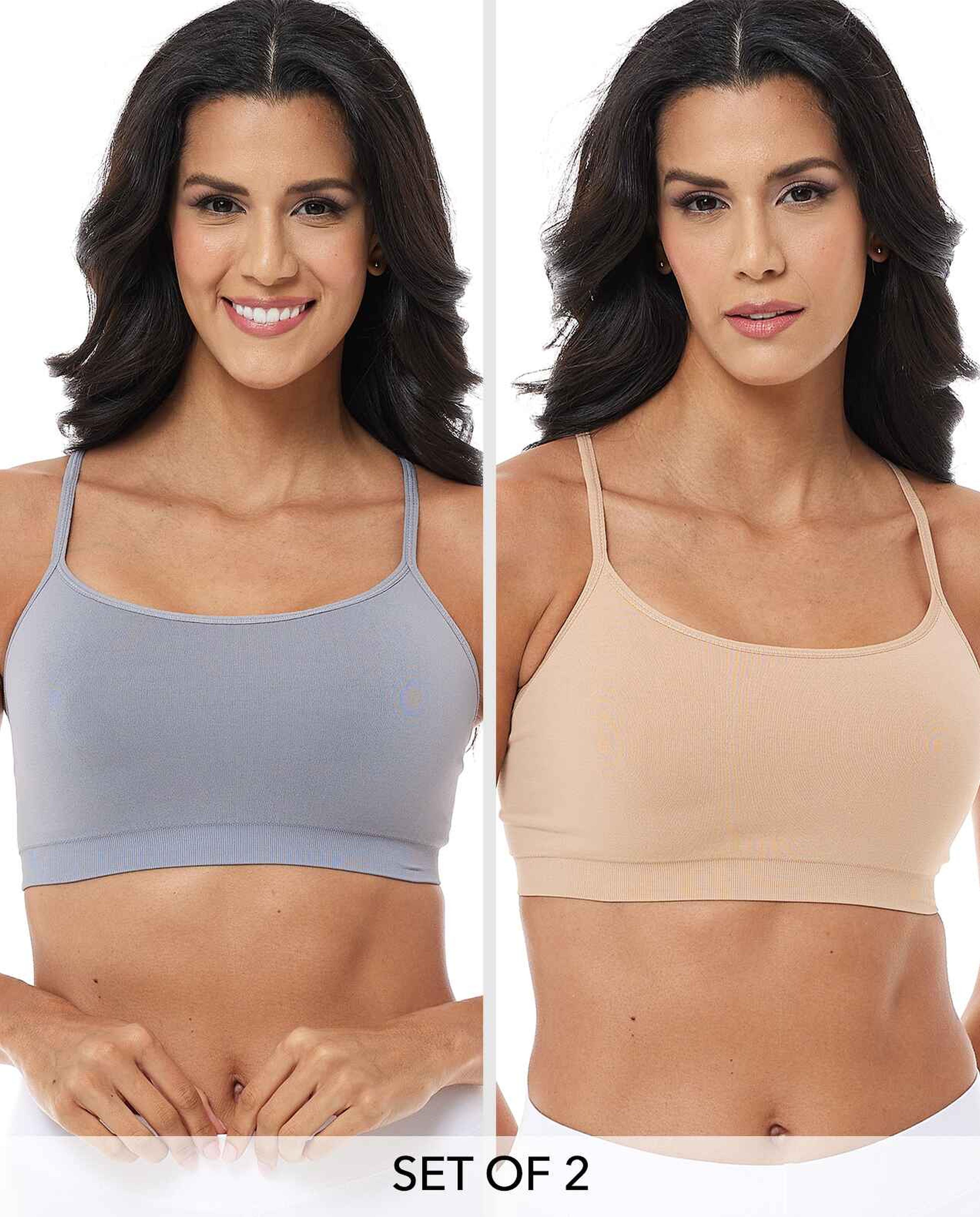 Shop 2 Pack Non Padded Sports Bras Online
