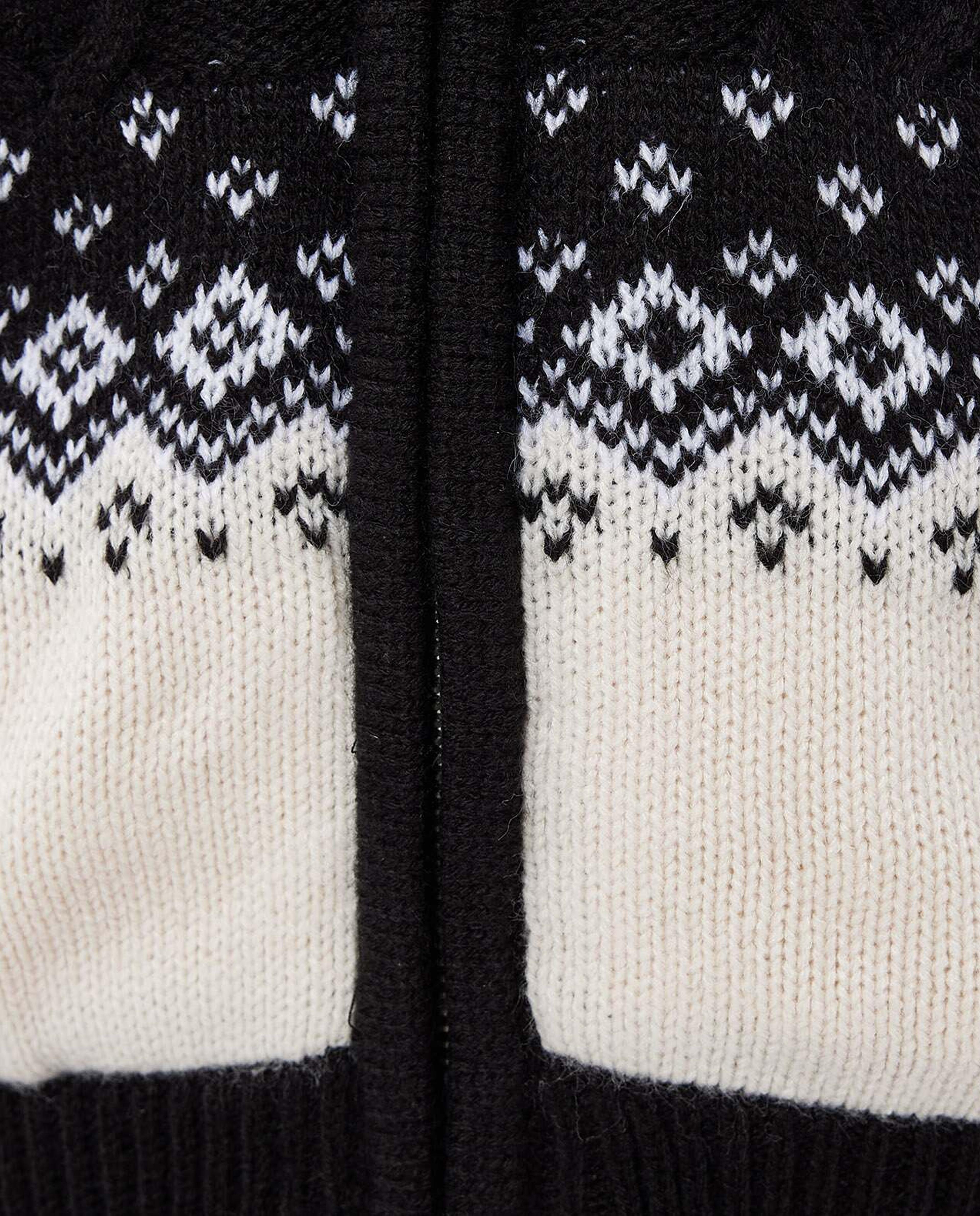 Patterned Cardigan with Zipper Closure