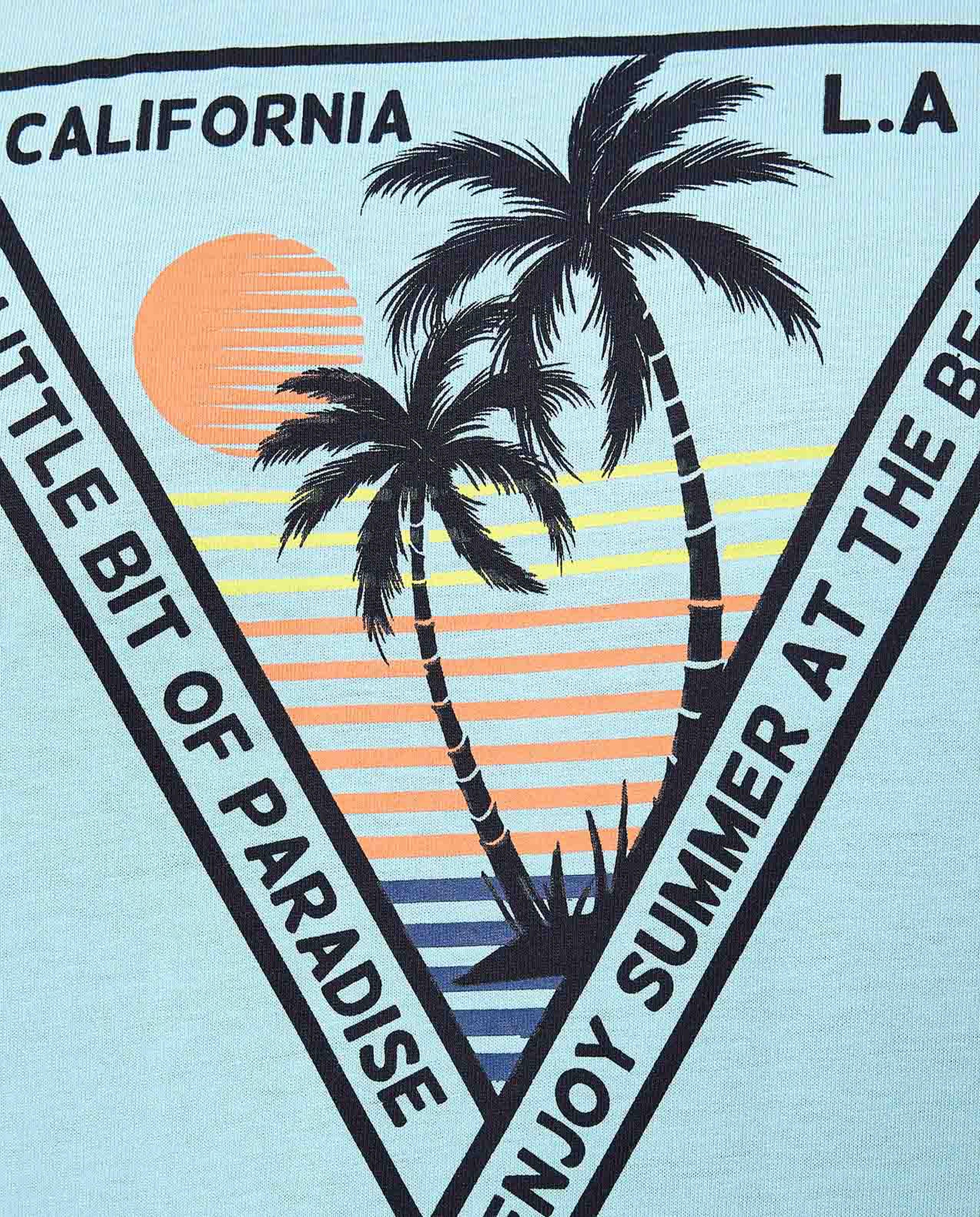 Graphic Print T-Shirt with Crew Neck and Short Sleeves