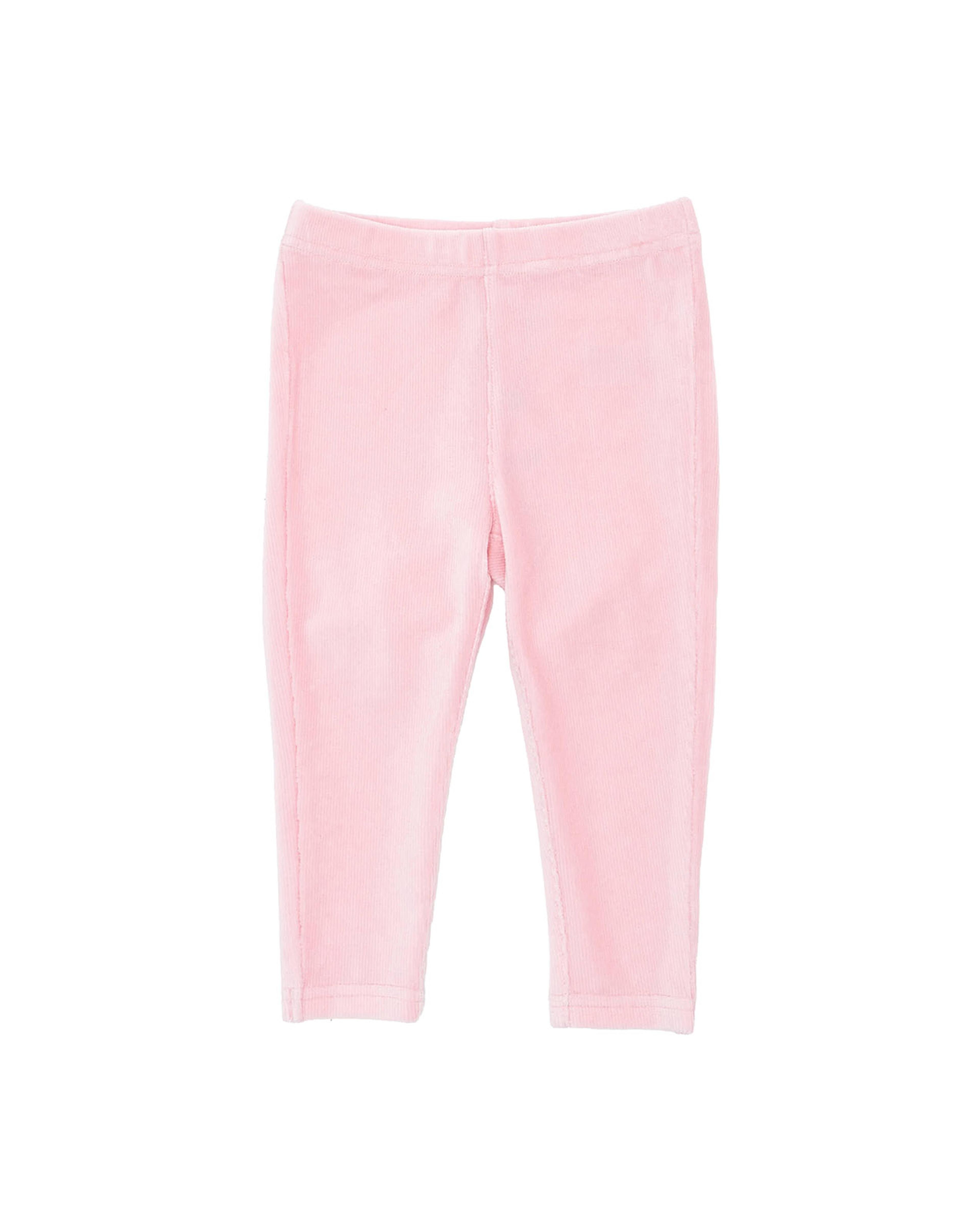 Solid Knitted Pants with Elastic Waist