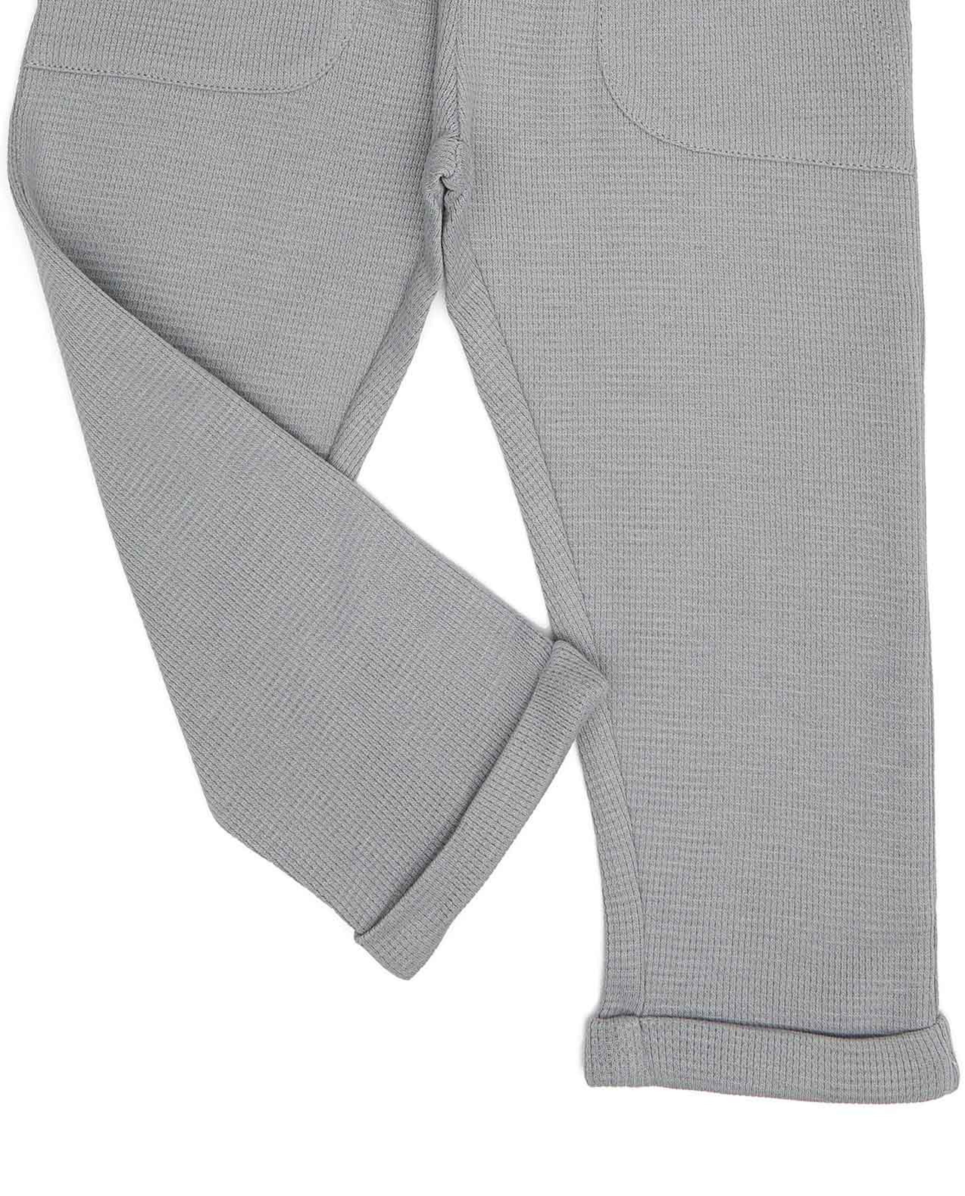 Textured Knit Pants with Drawstring Waist