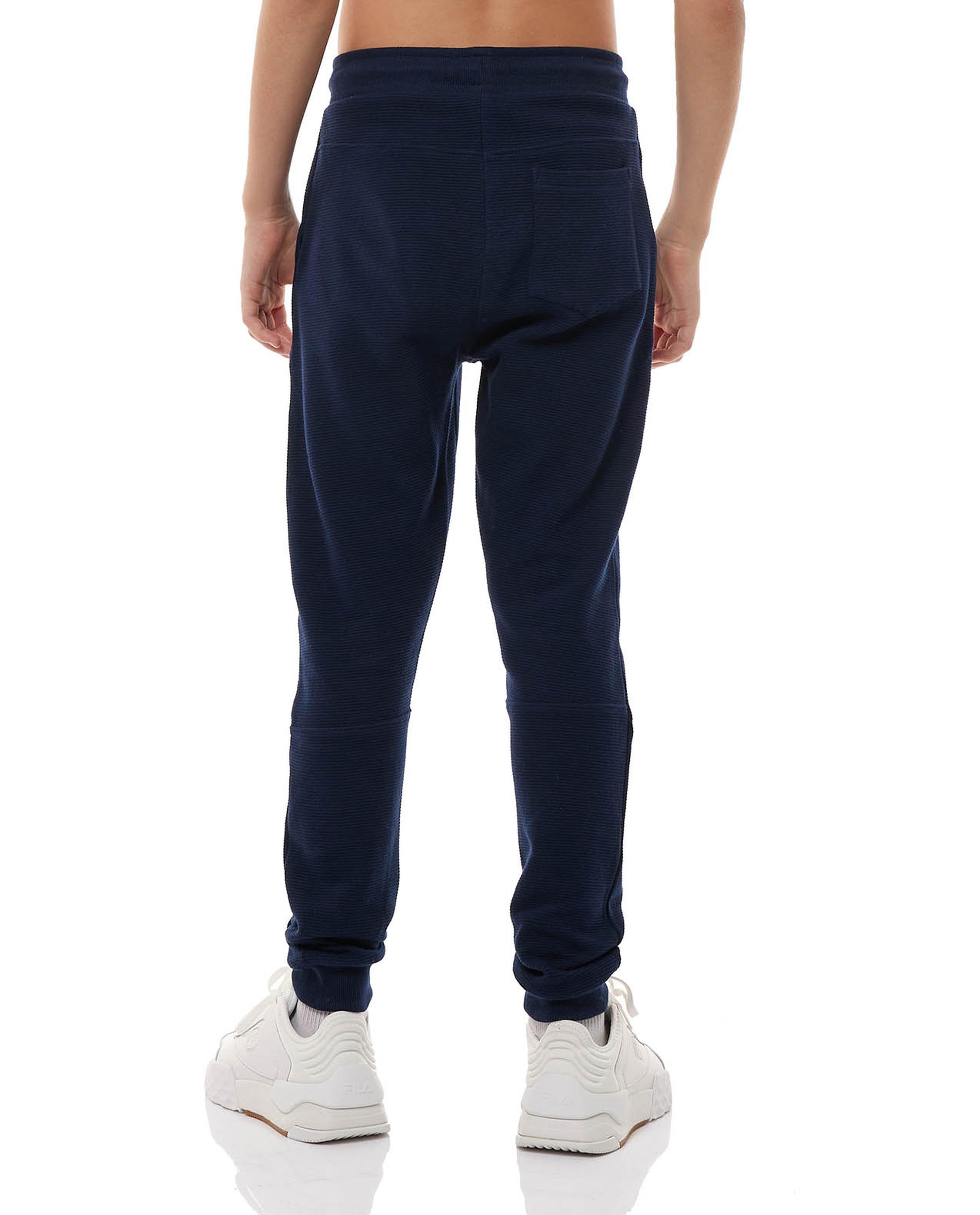 Embroidery Detail Joggers with Drawstring Waist