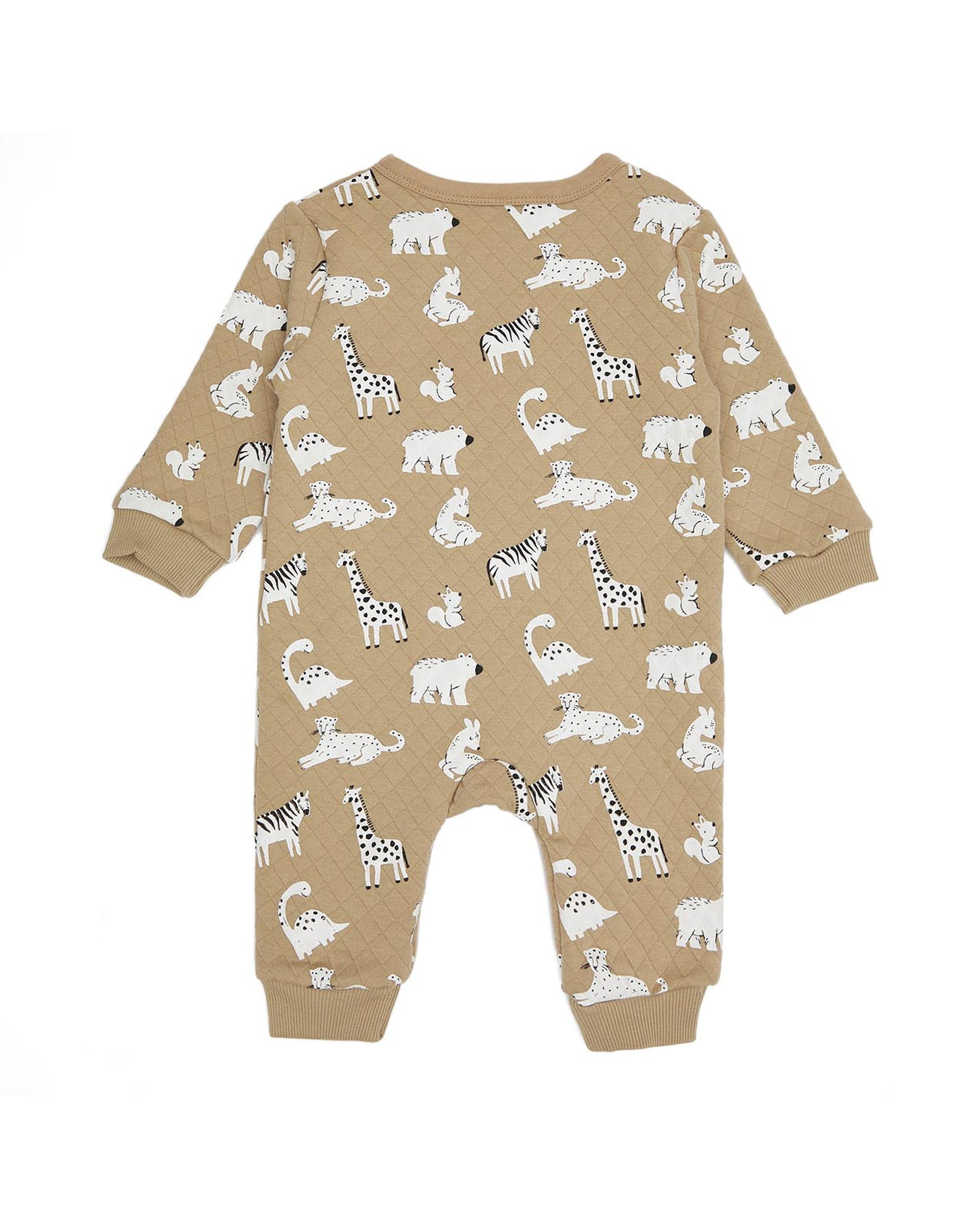 All Over Print Sleepsuit with Long Sleeves