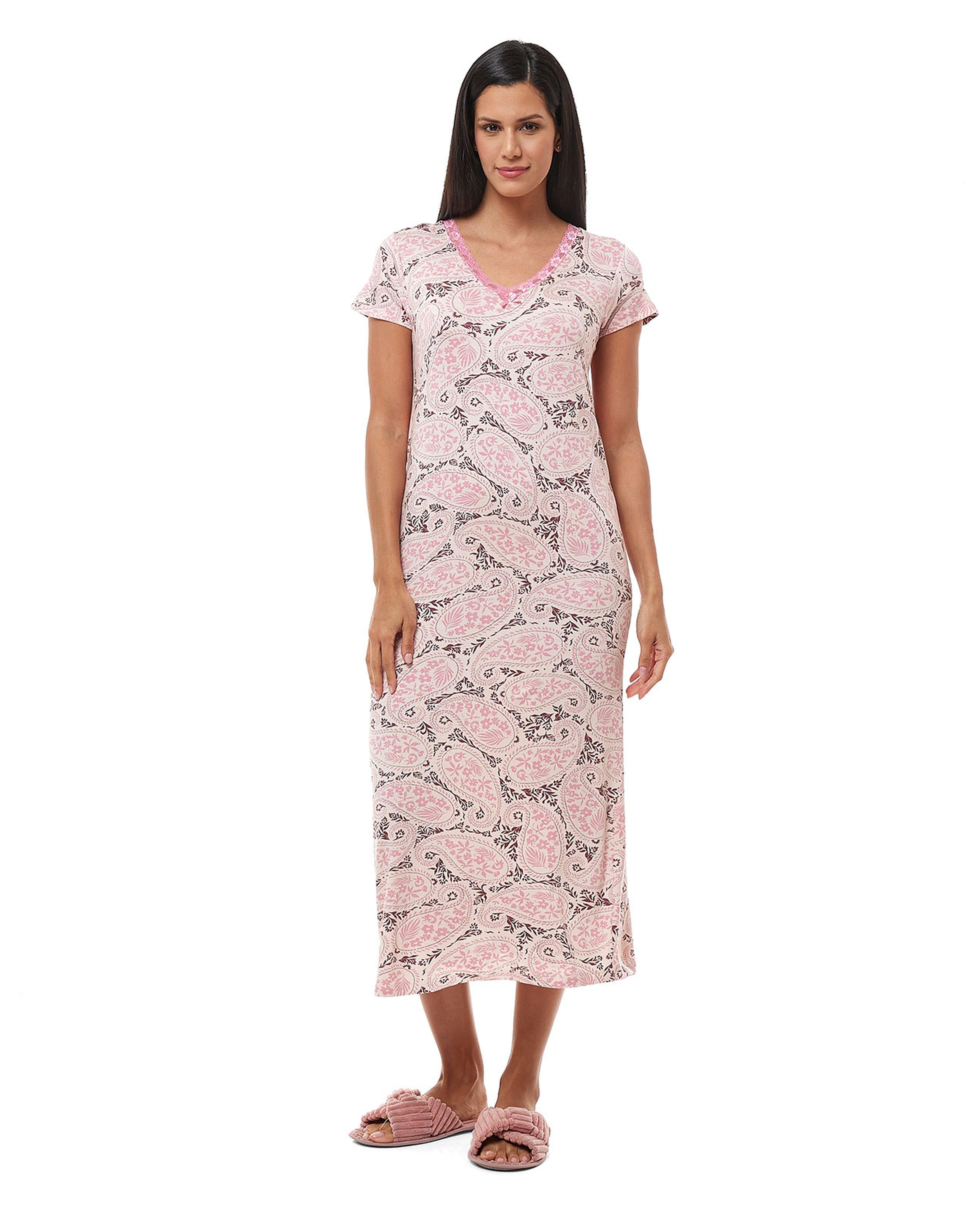 Paisley Print Nightgown