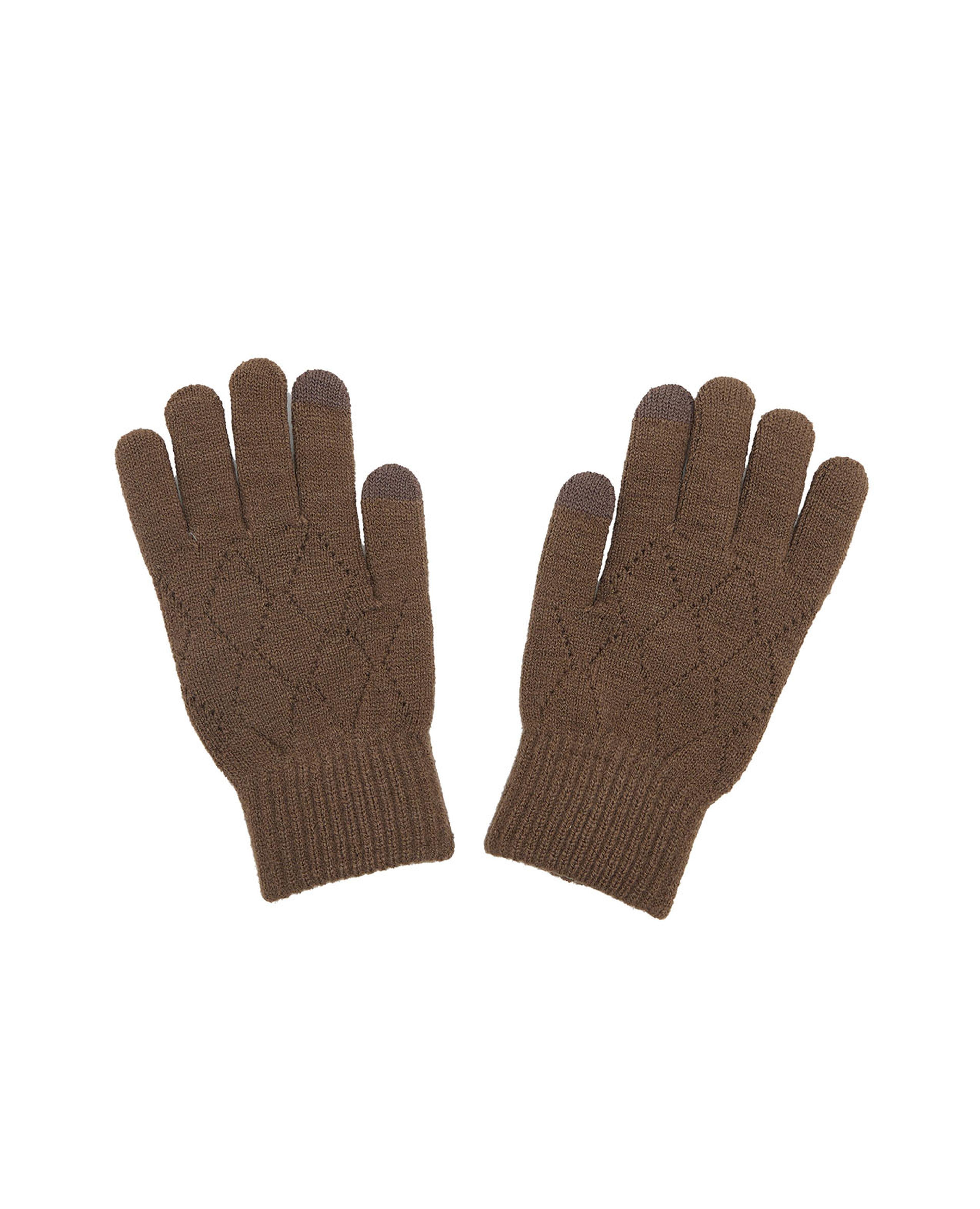 Self Patterned Knit Gloves