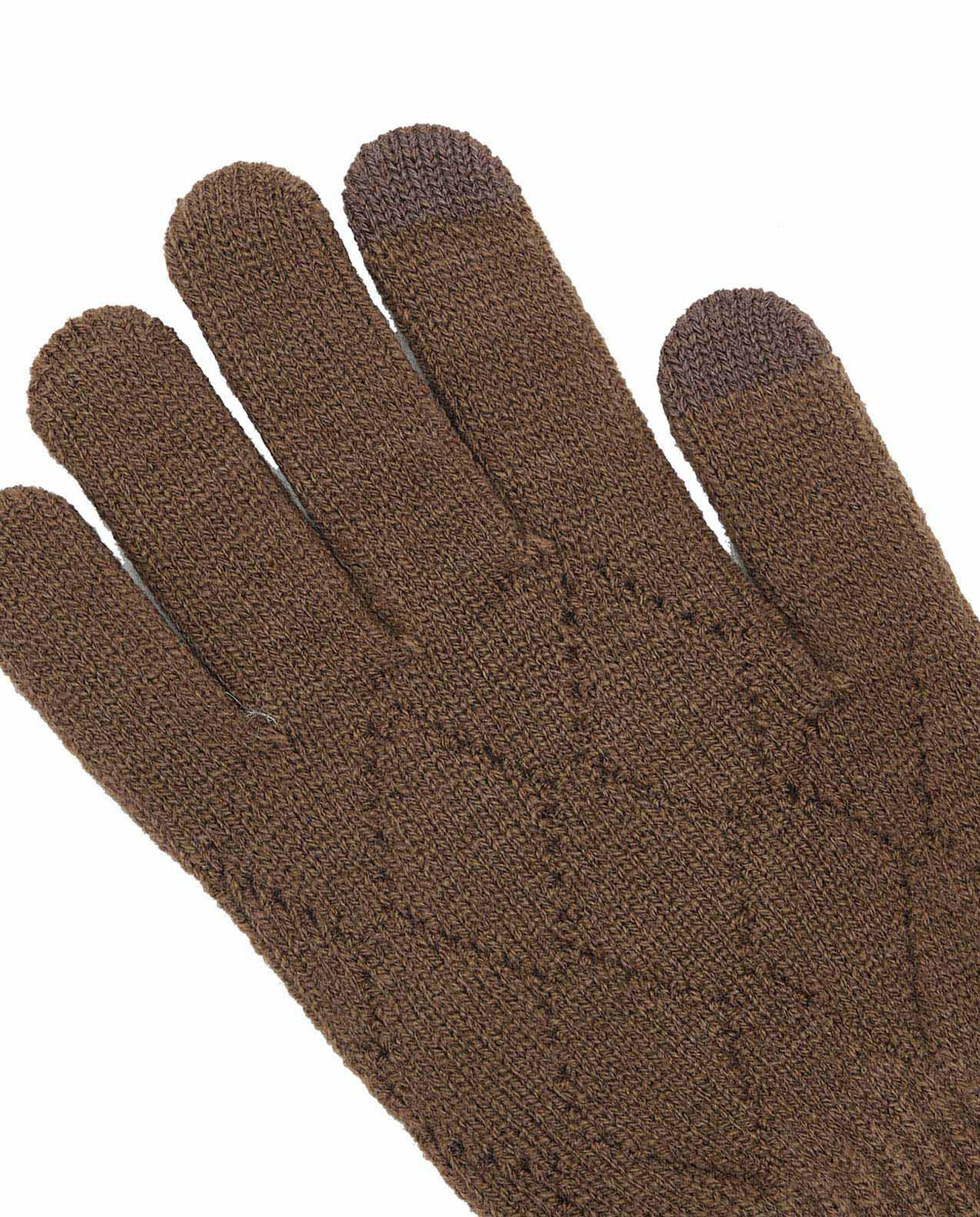 Self Patterned Knit Gloves