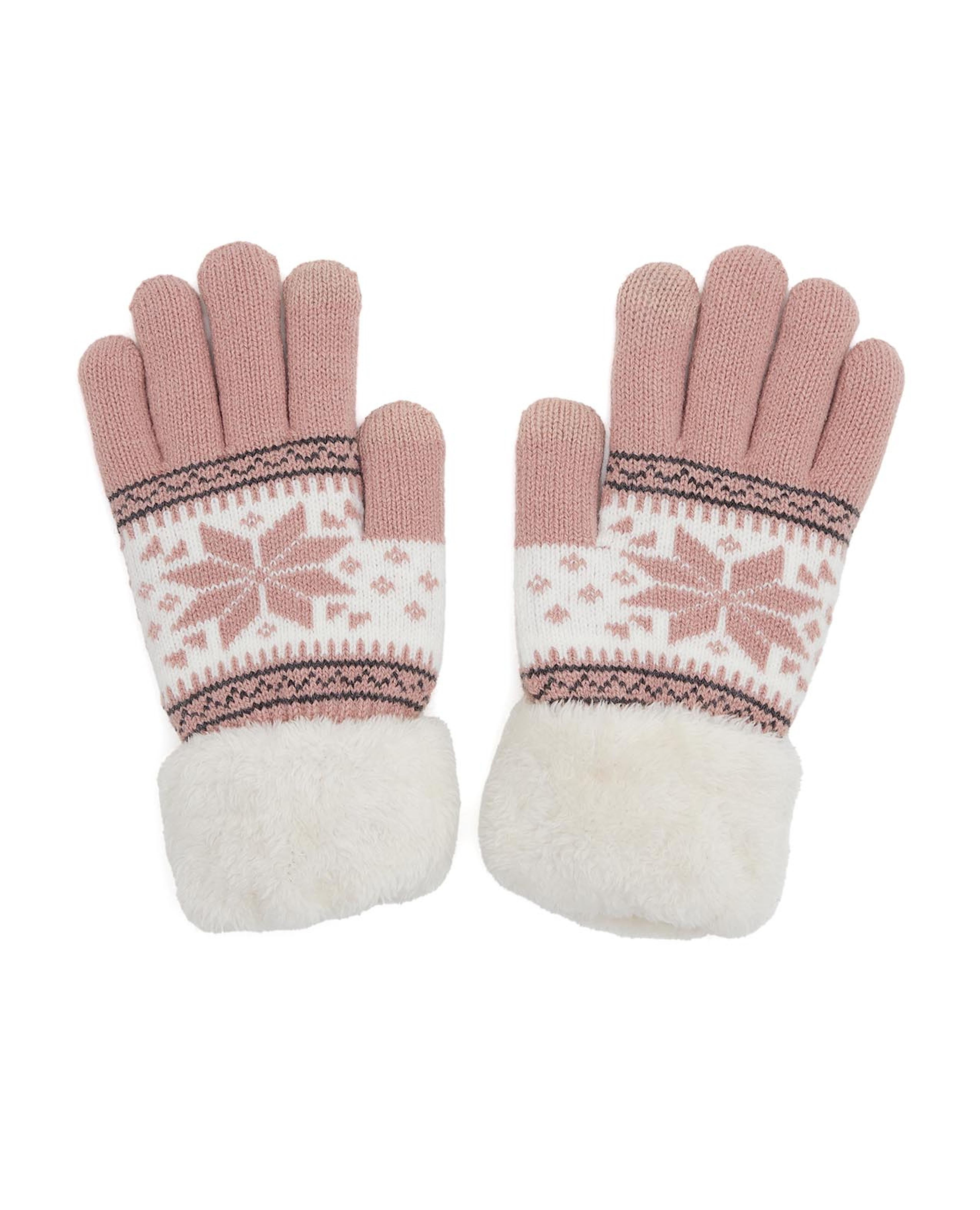 Patterned Knitted Gloves