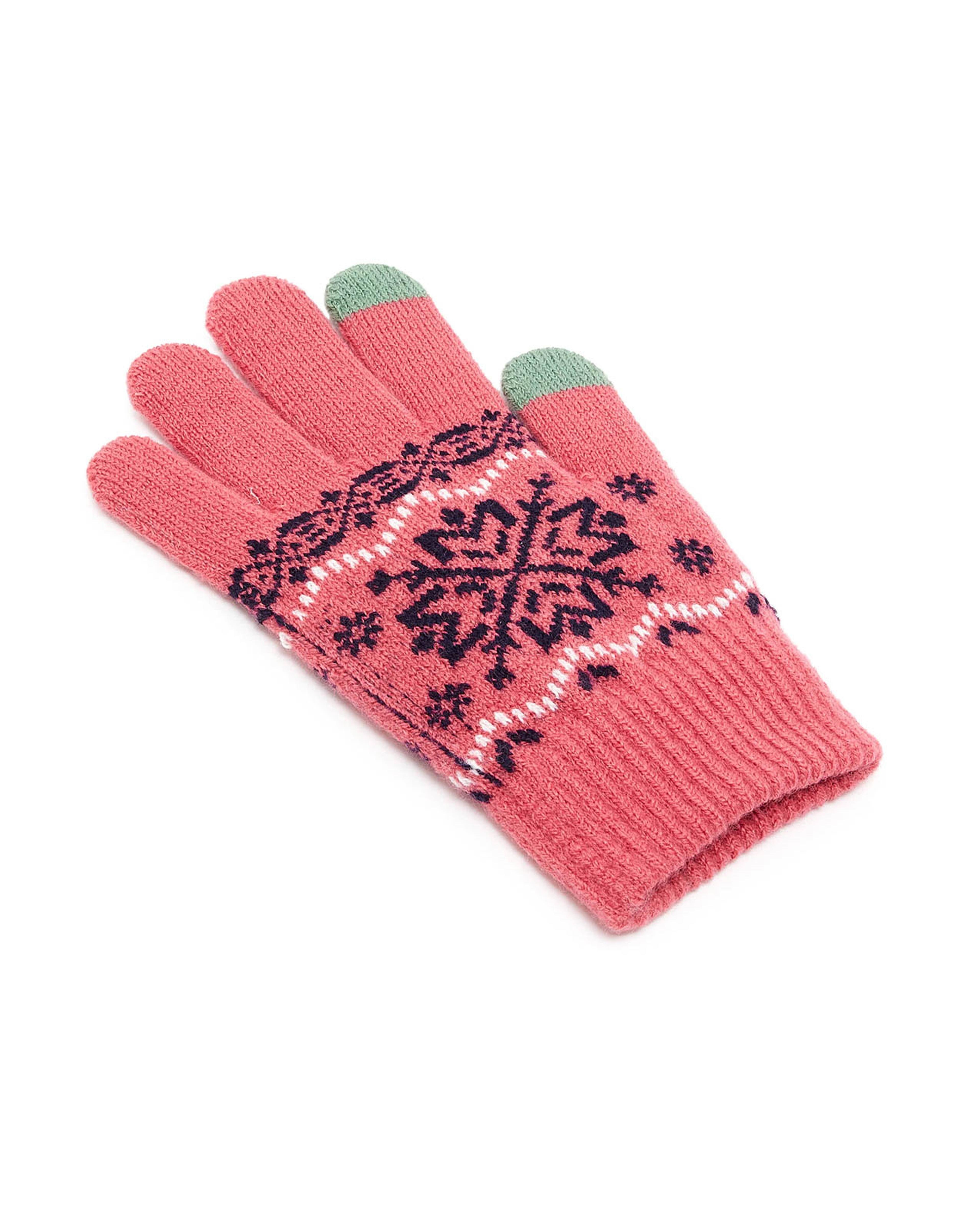 Patterned Knit Gloves
