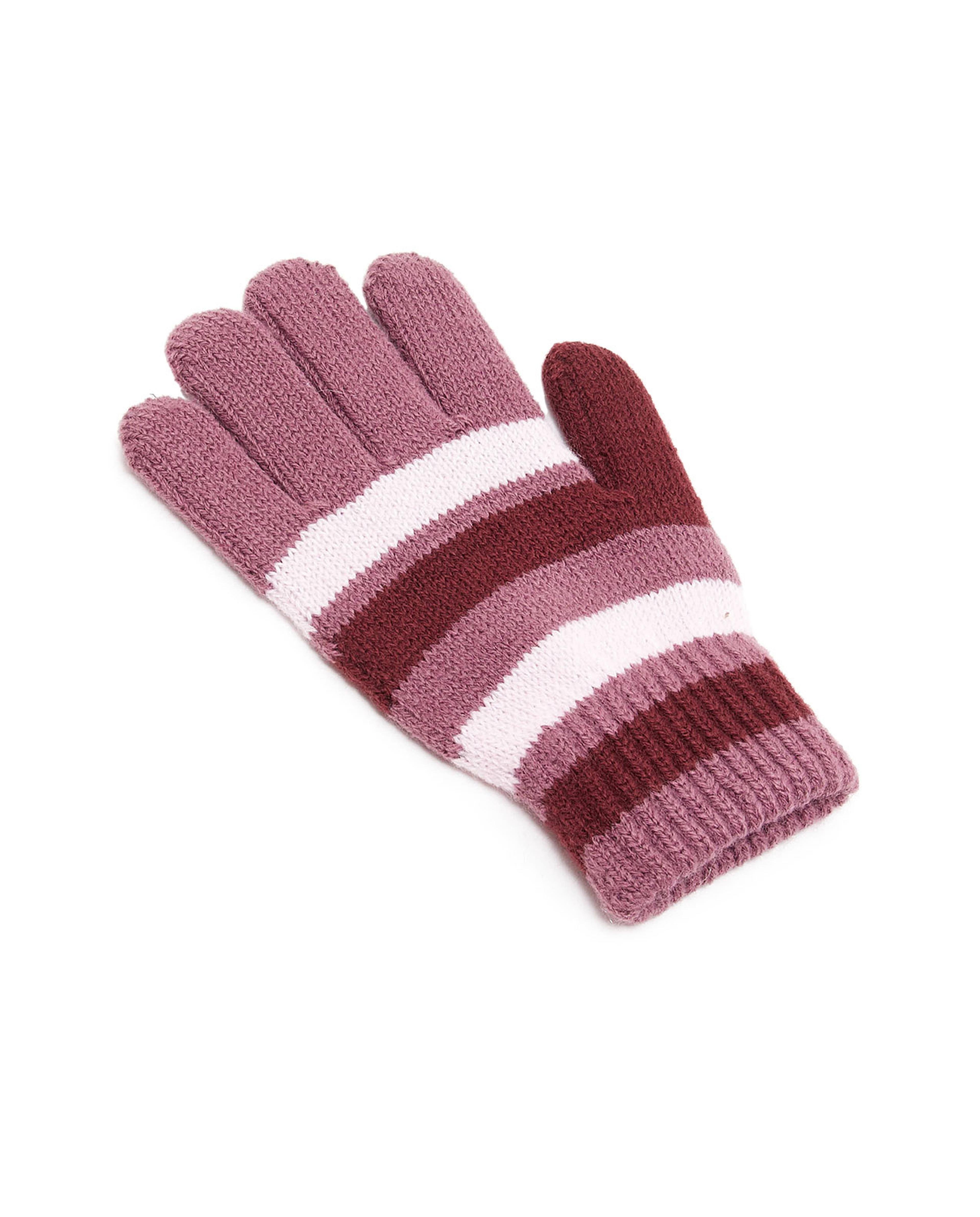 Color Block Knit Gloves