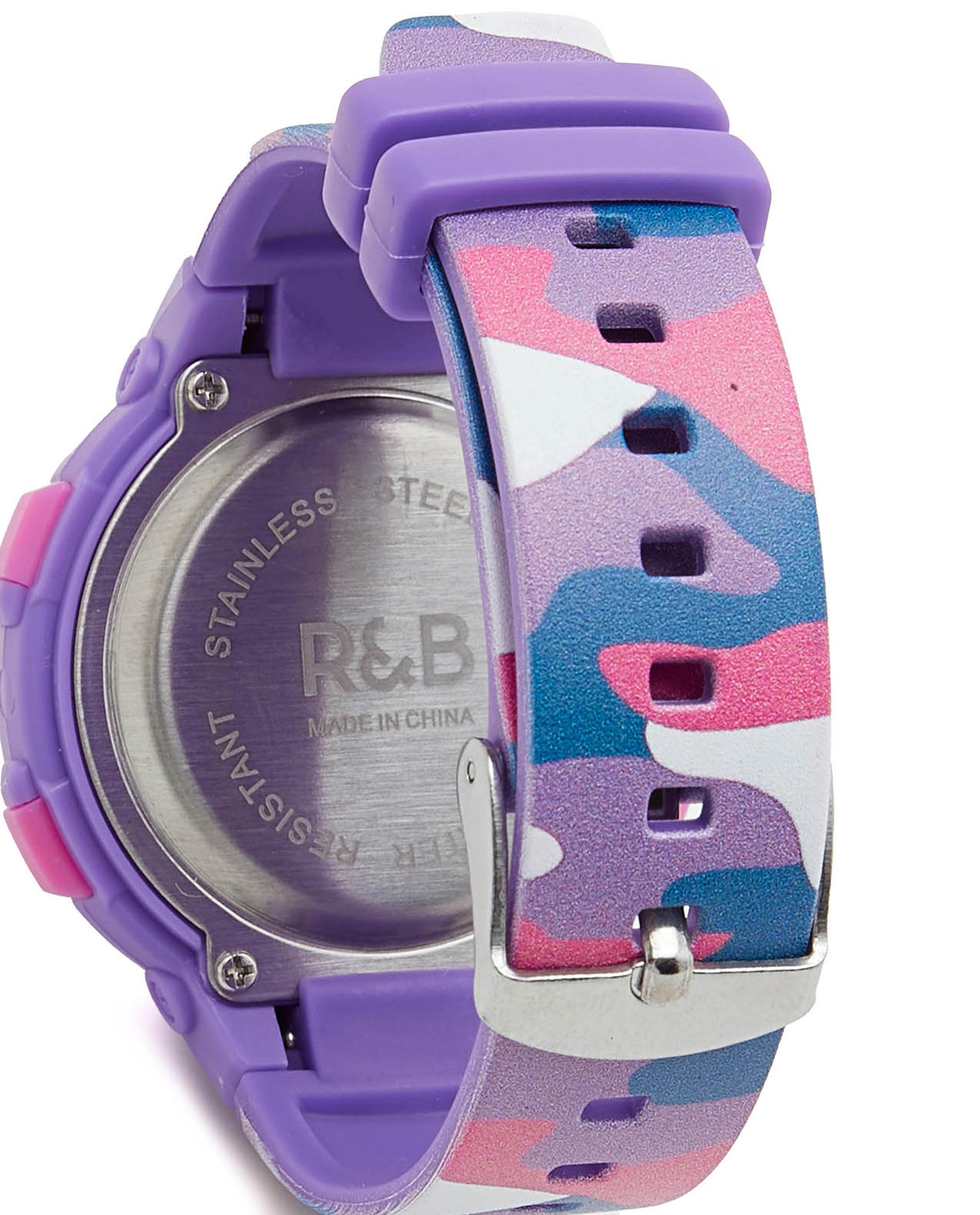 Digital Watch with Buckle Closure