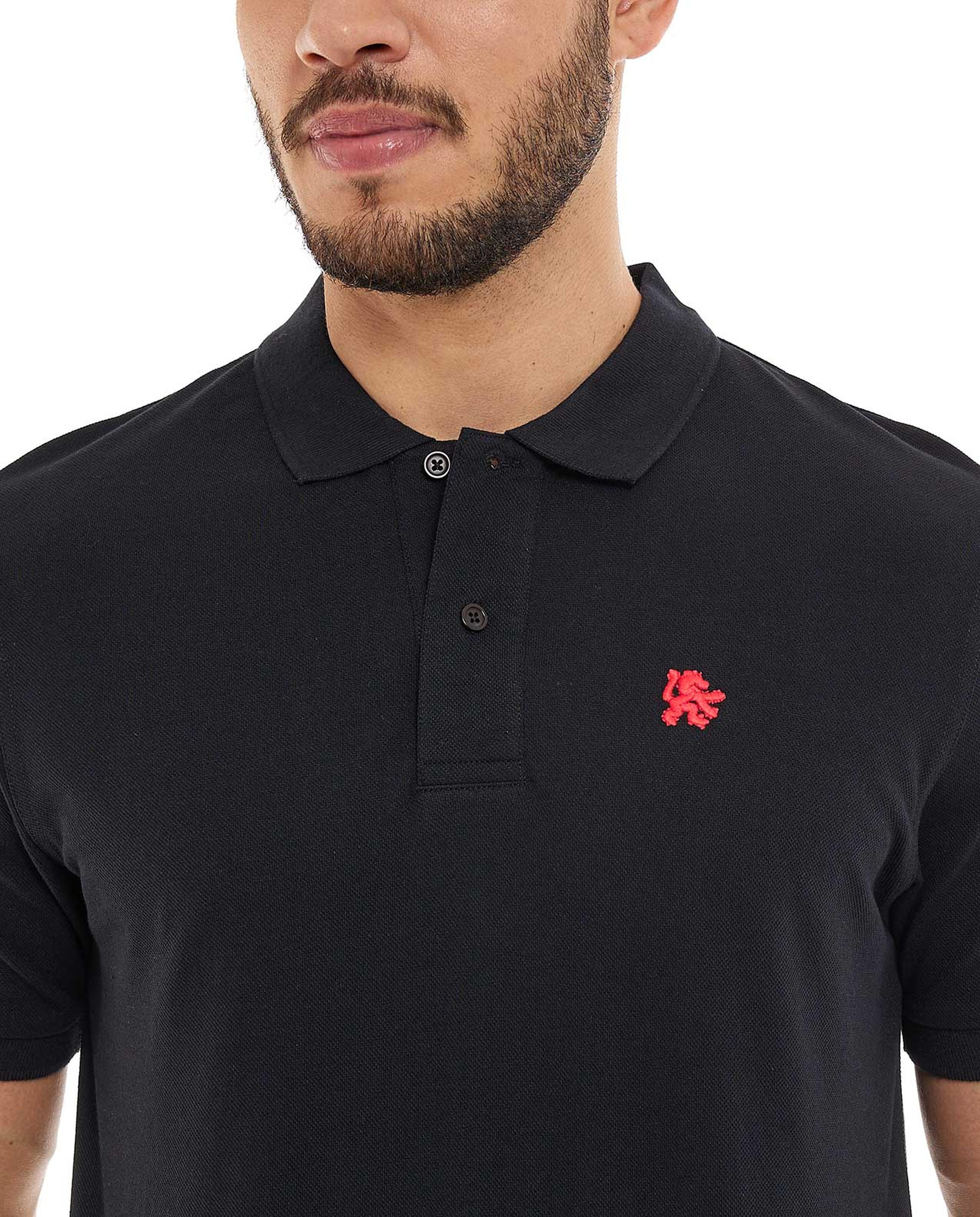 Logo Detail Polo T-Shirt with Short Sleeves