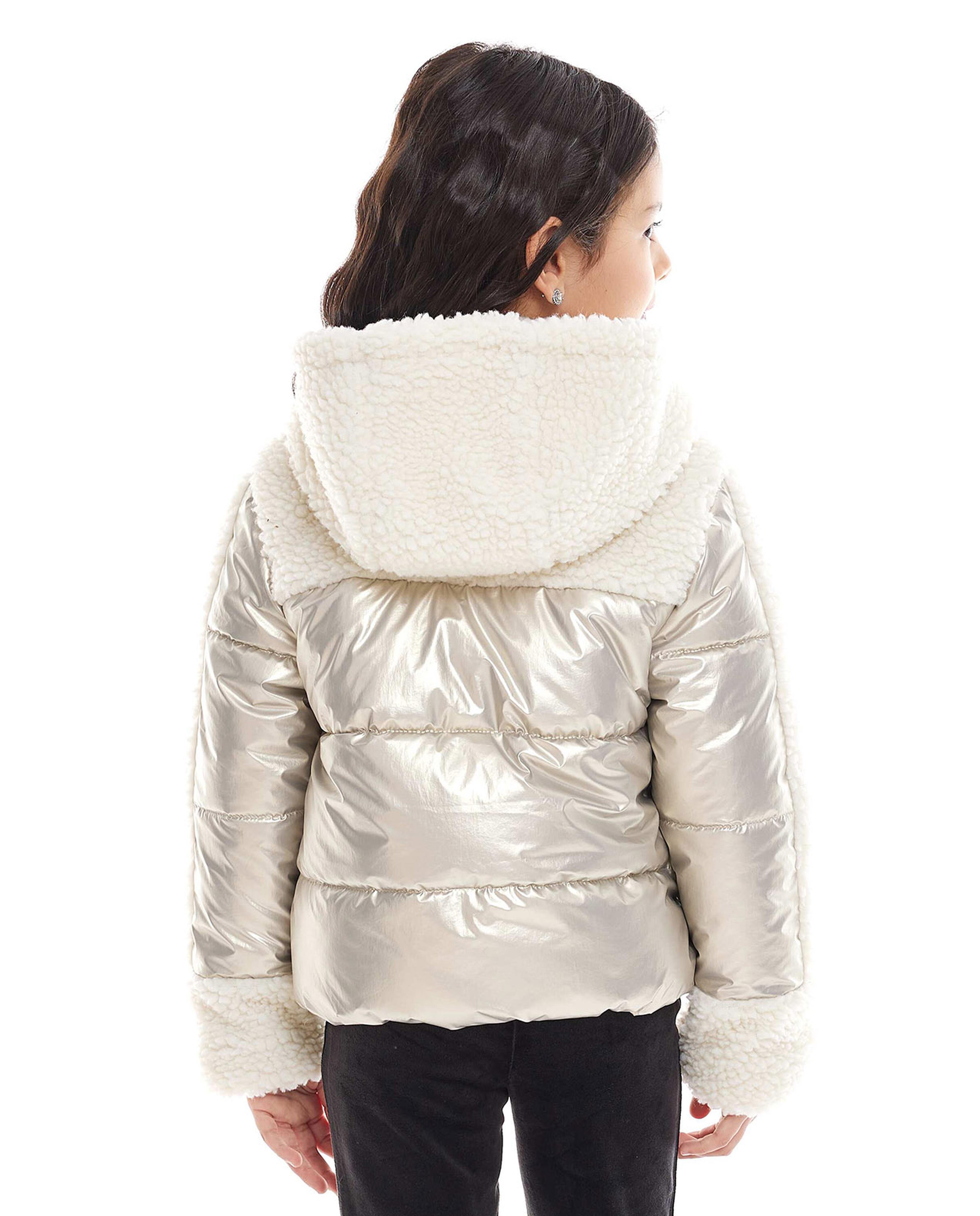 Puffer Hooded Jacket with Zipper Closure