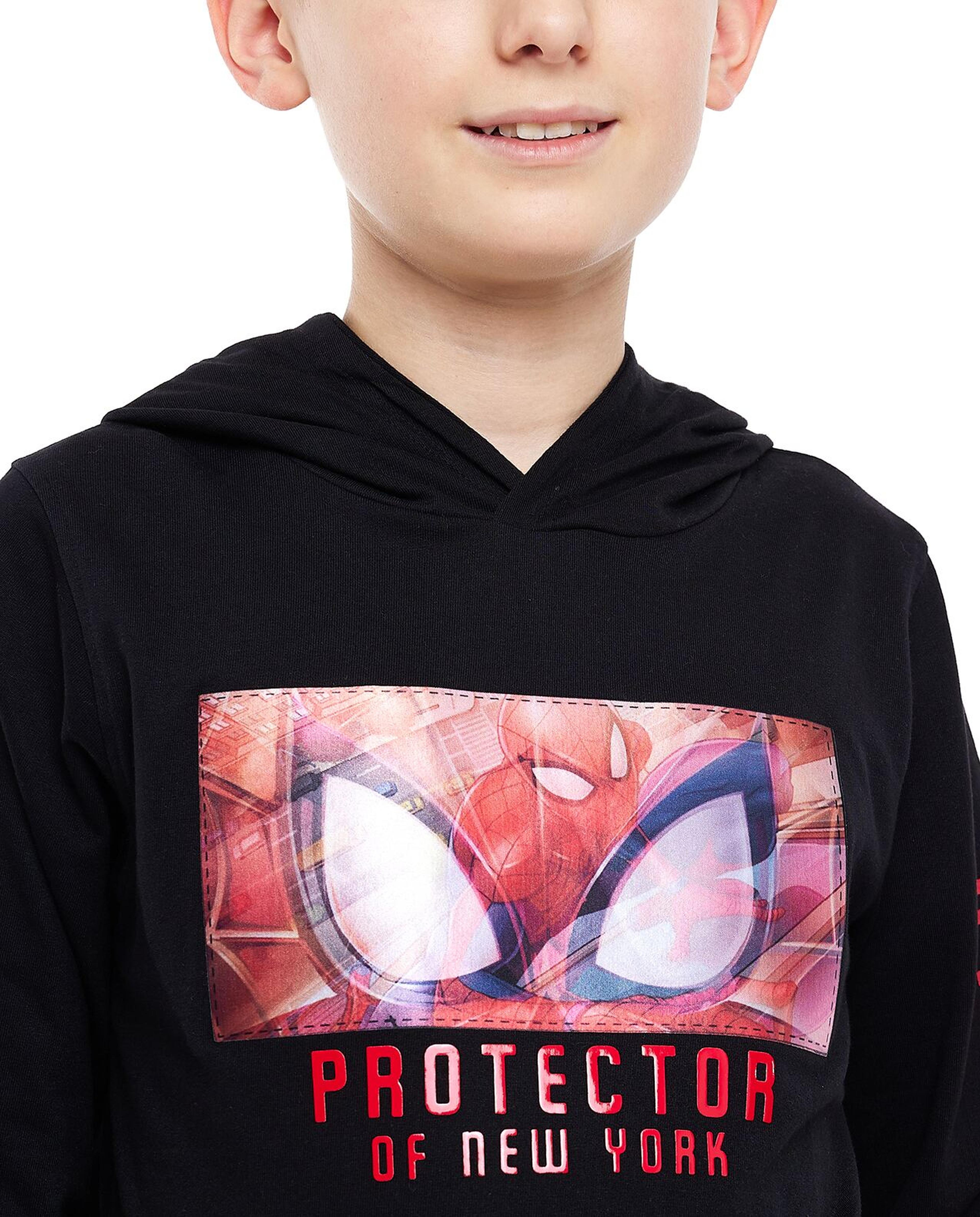 Spider-Man Sweatshirt with Crew Neck and Long Sleeves
