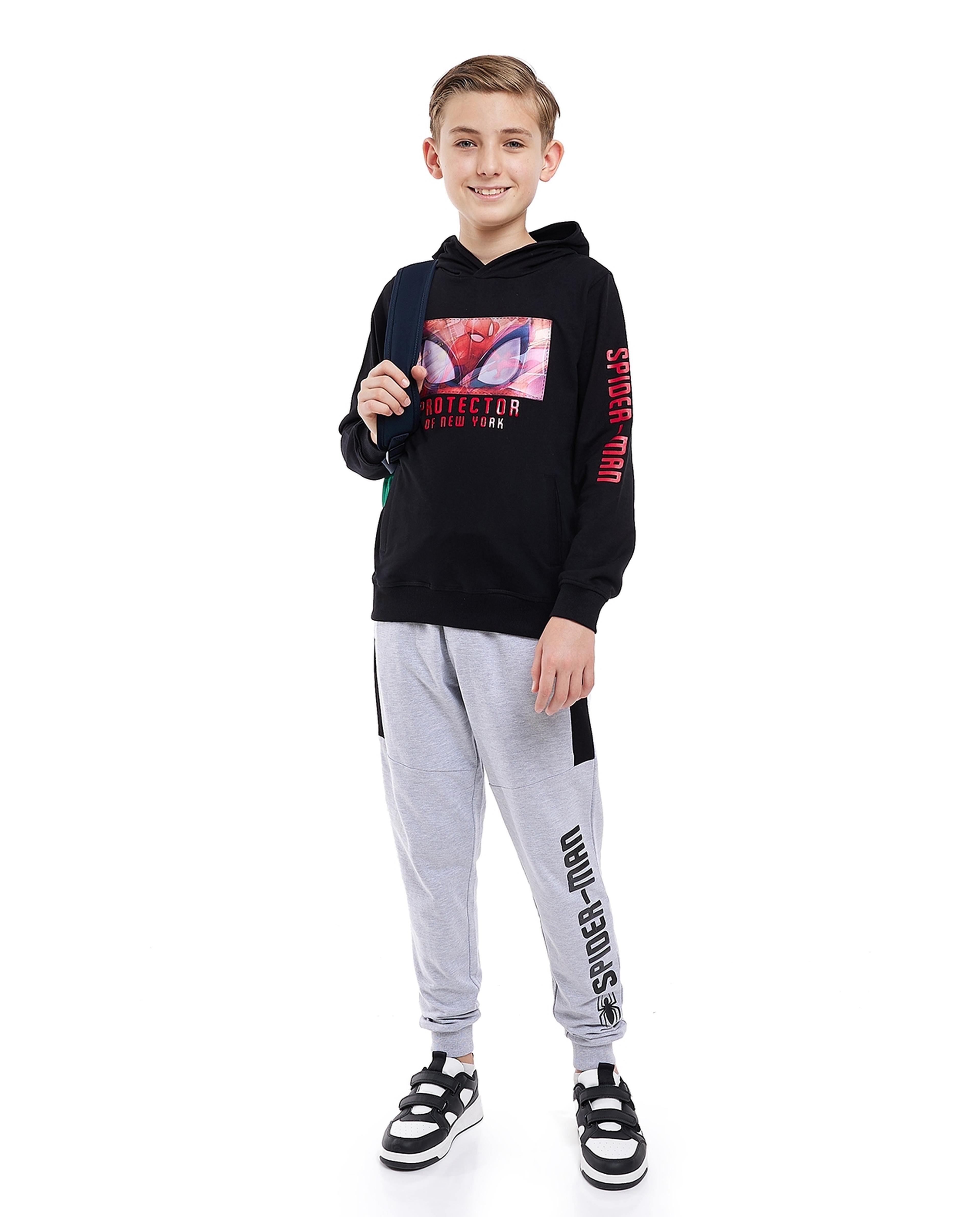 Spider-Man Sweatshirt with Crew Neck and Long Sleeves