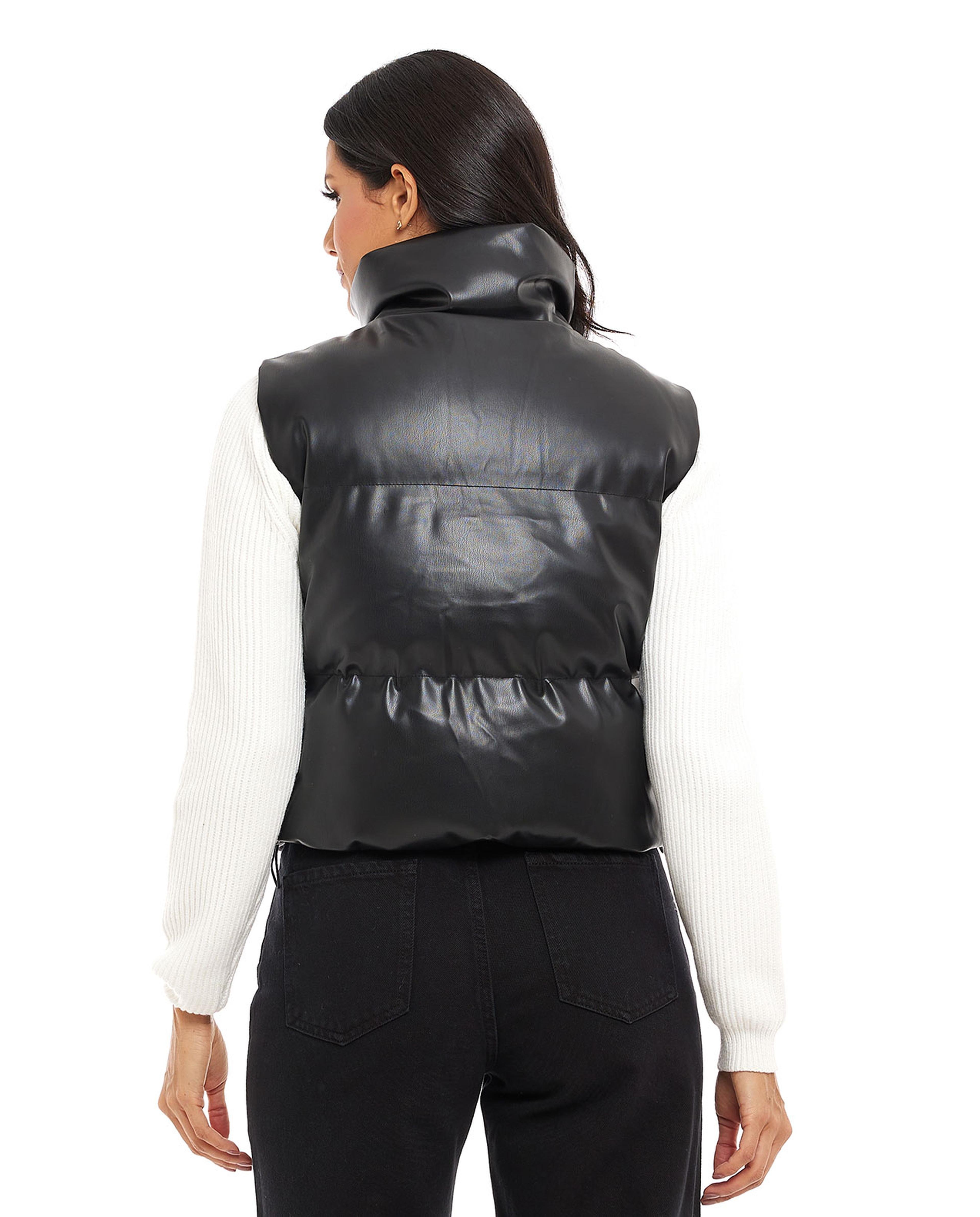Puffer Gilet with Button Closure