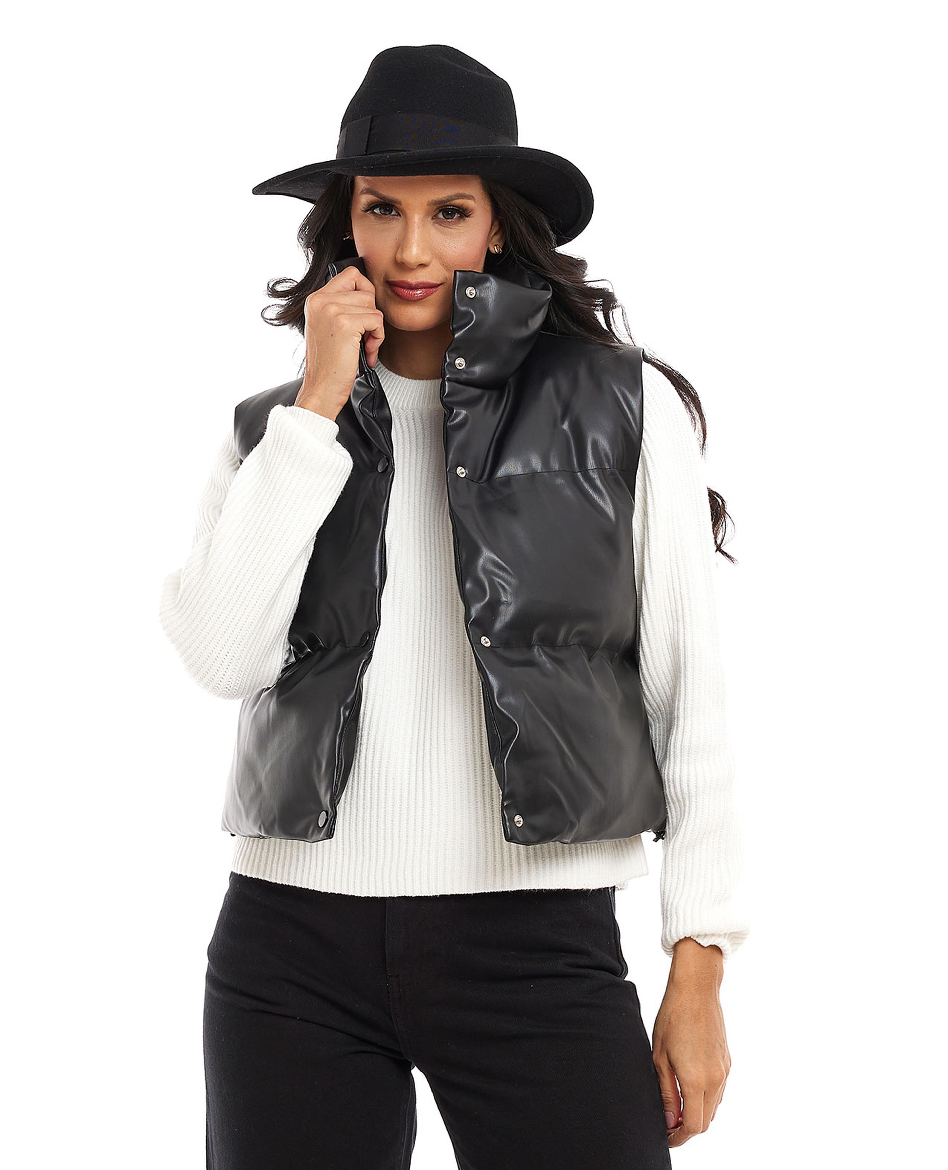 Puffer Gilet with Button Closure