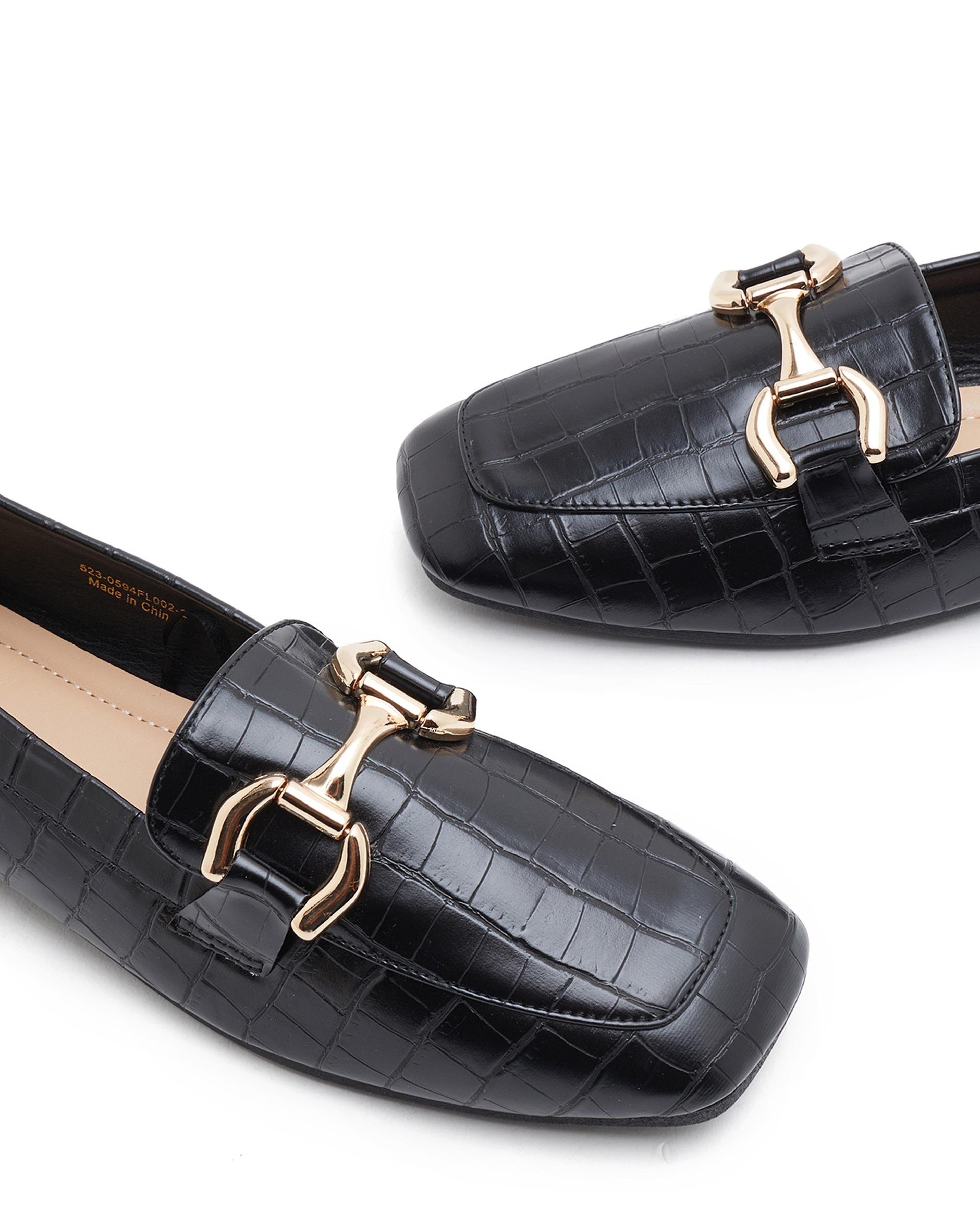 Croc Textured Slip-On Loafers