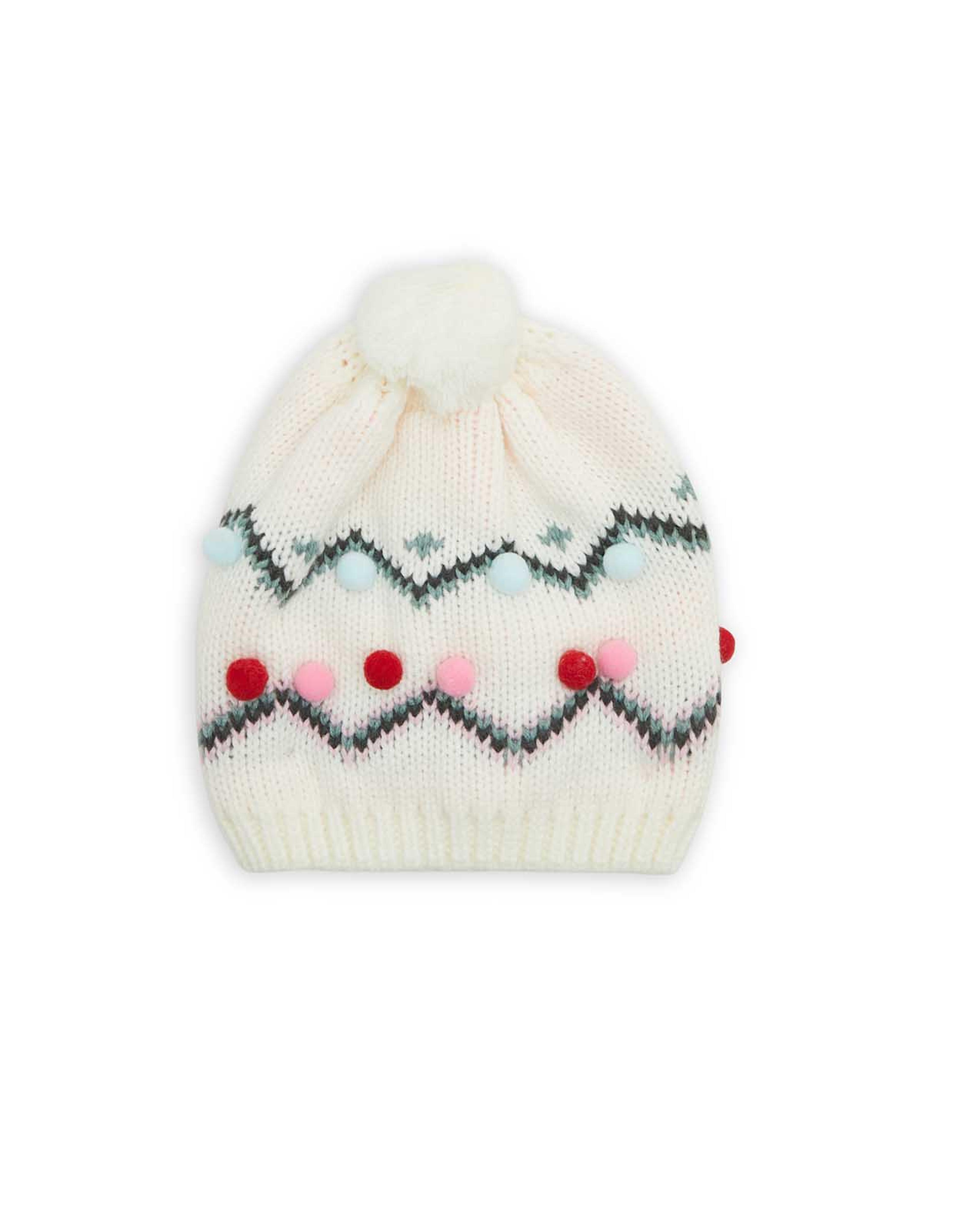 Patterned Cap, Gloves and Muffler Set
