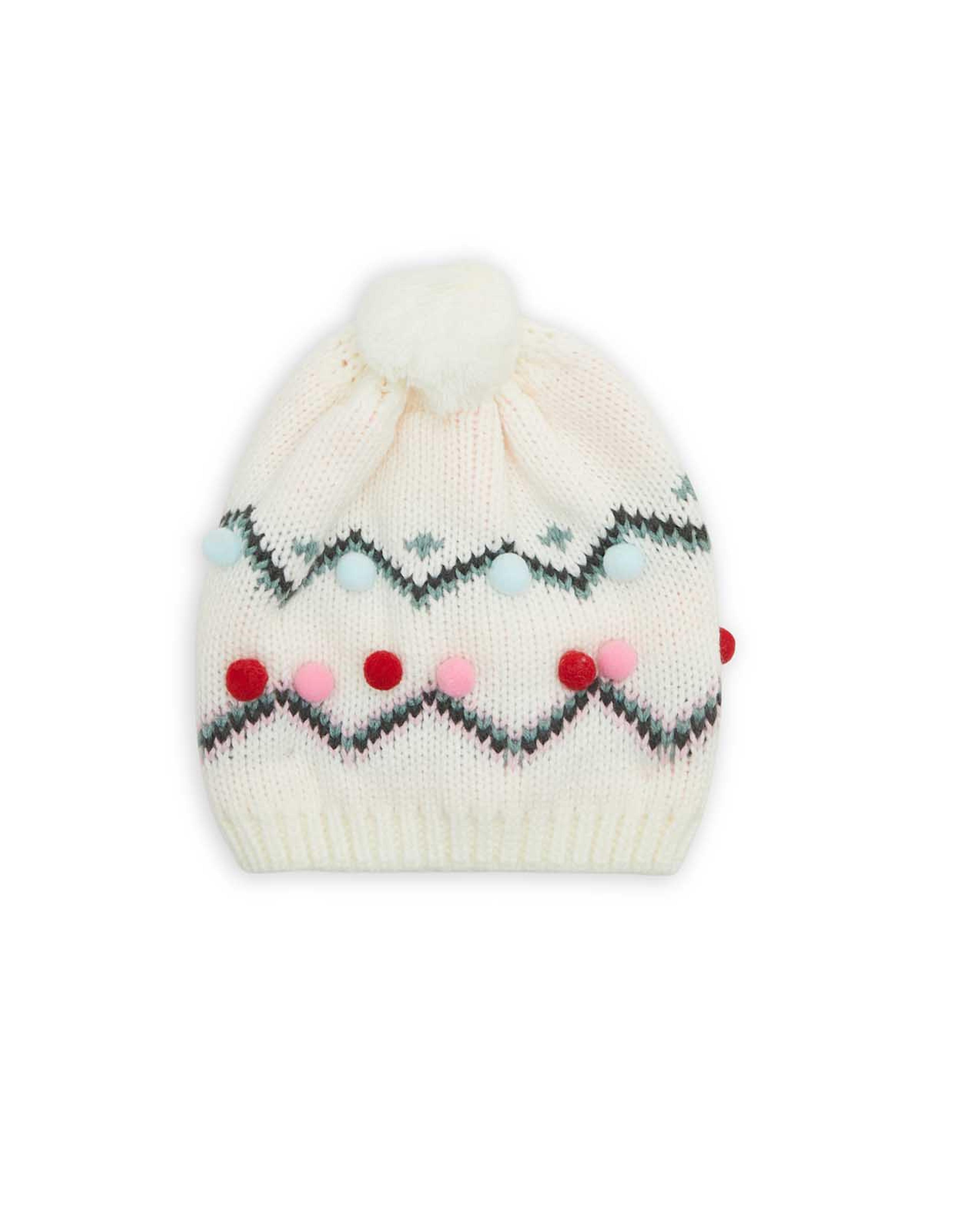 Patterned Cap, Gloves and Muffler Set