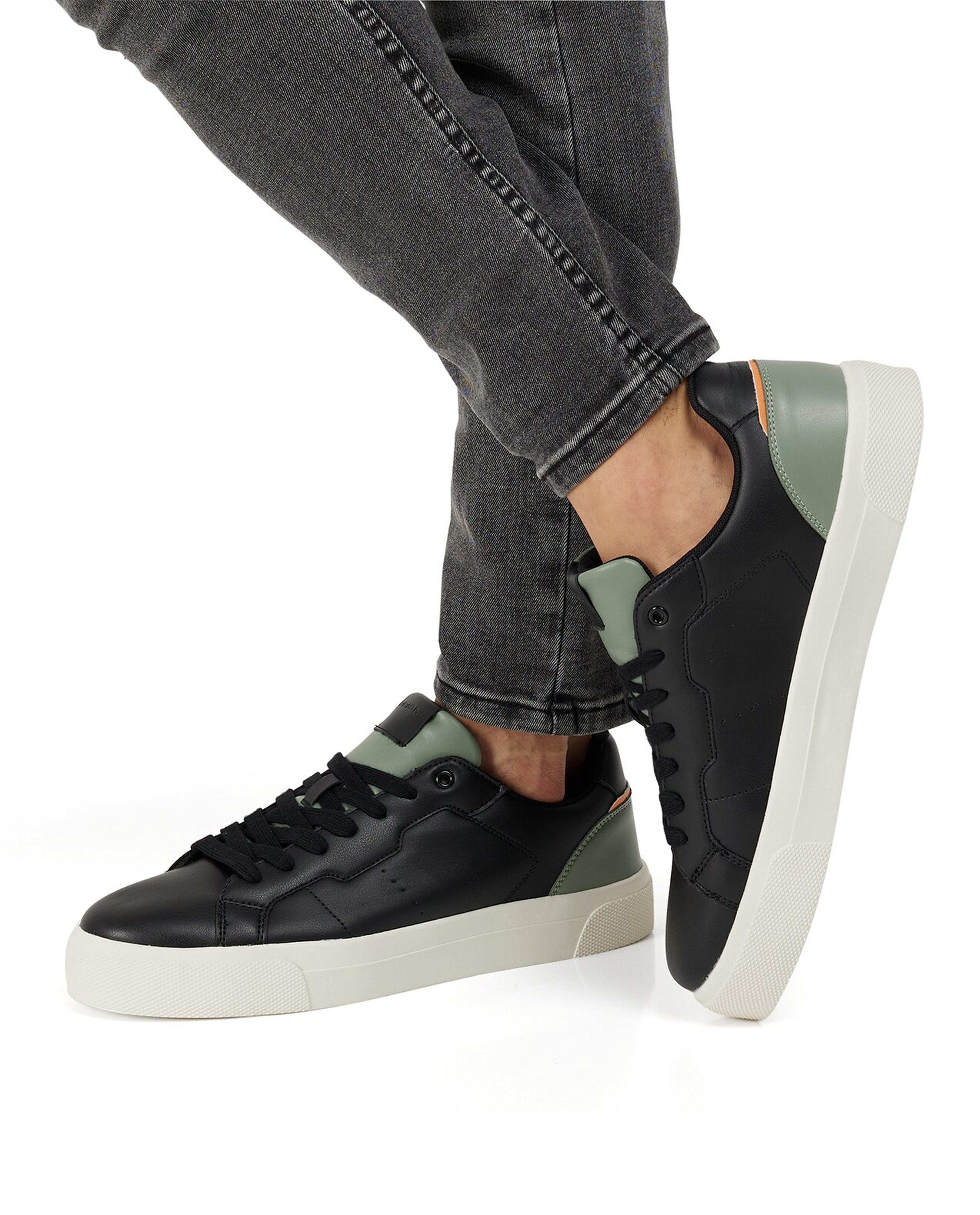 Color Block Lace-Up Sneakers