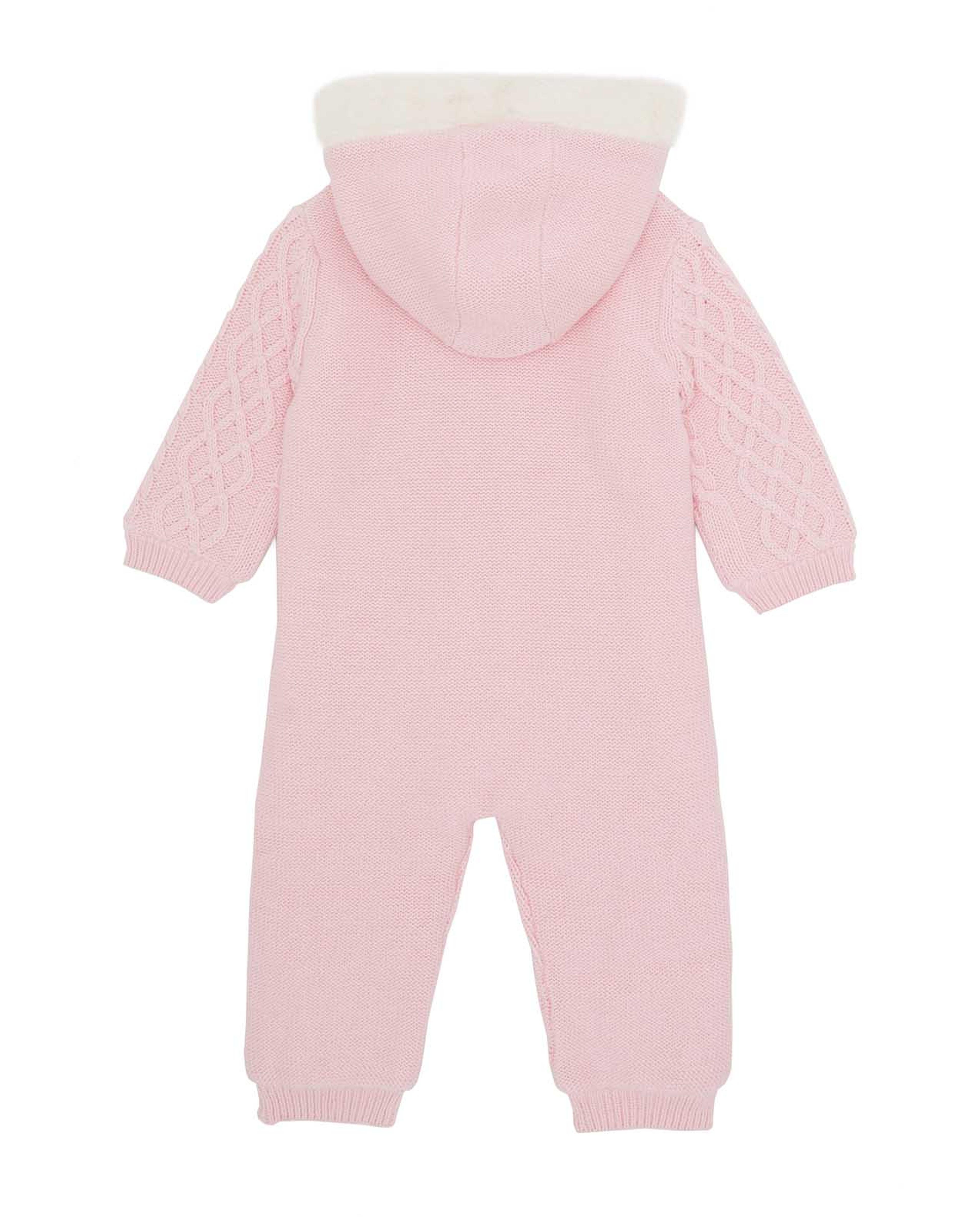 Cable Knit Hooded Sleepsuit