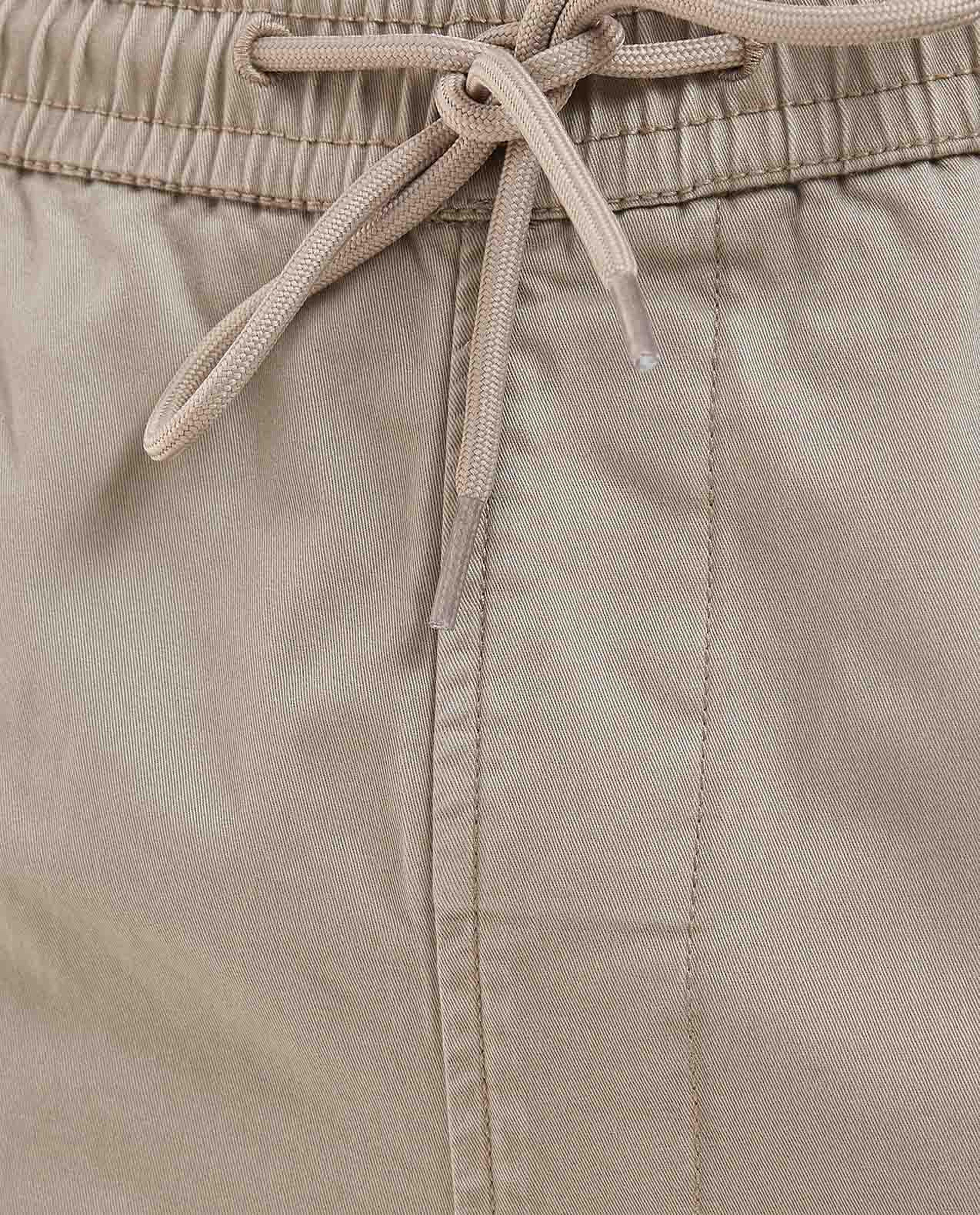 Solid Cargo Jogger Pants with Drawstring Waist
