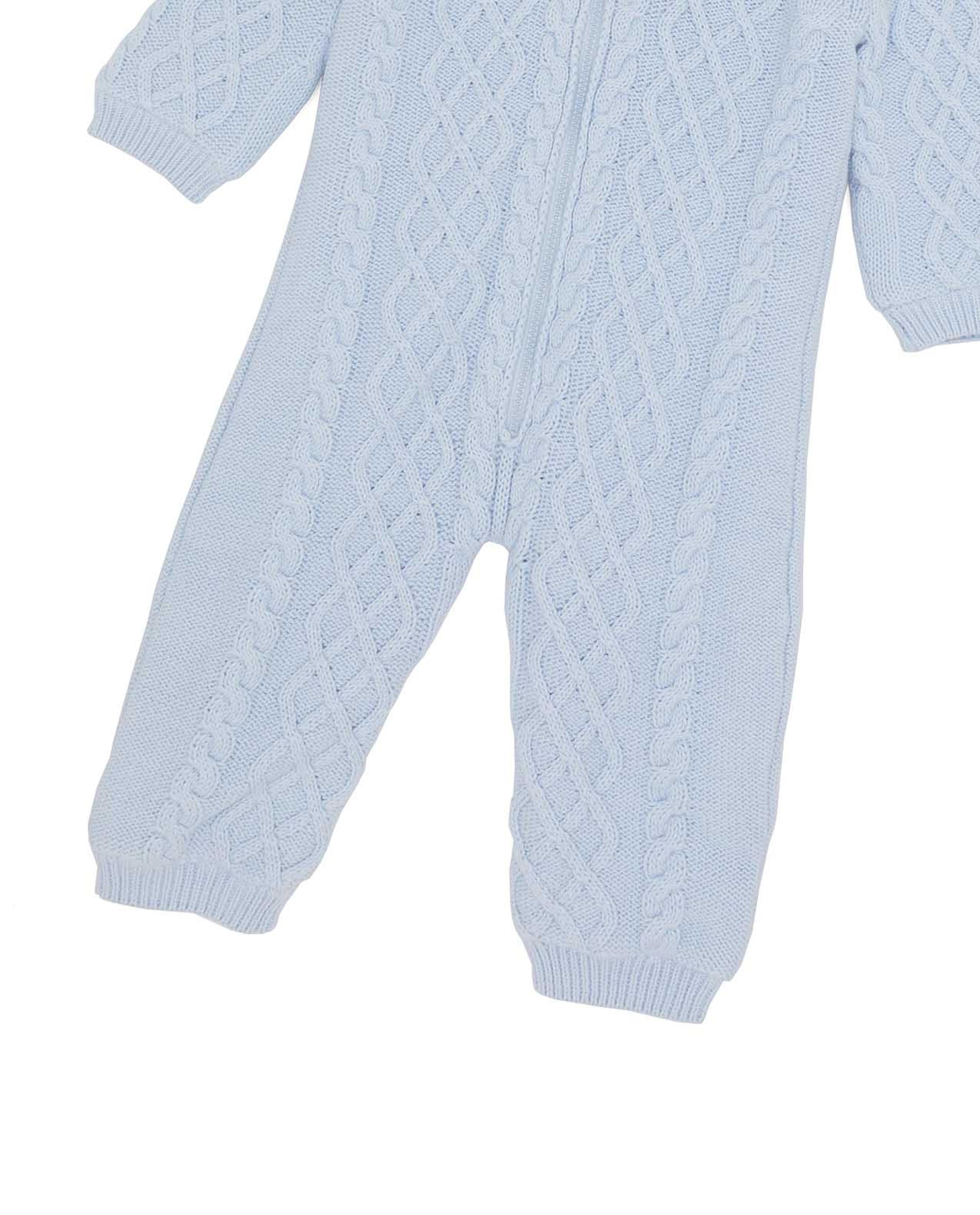 Cable Knit Hooded Sleepsuit