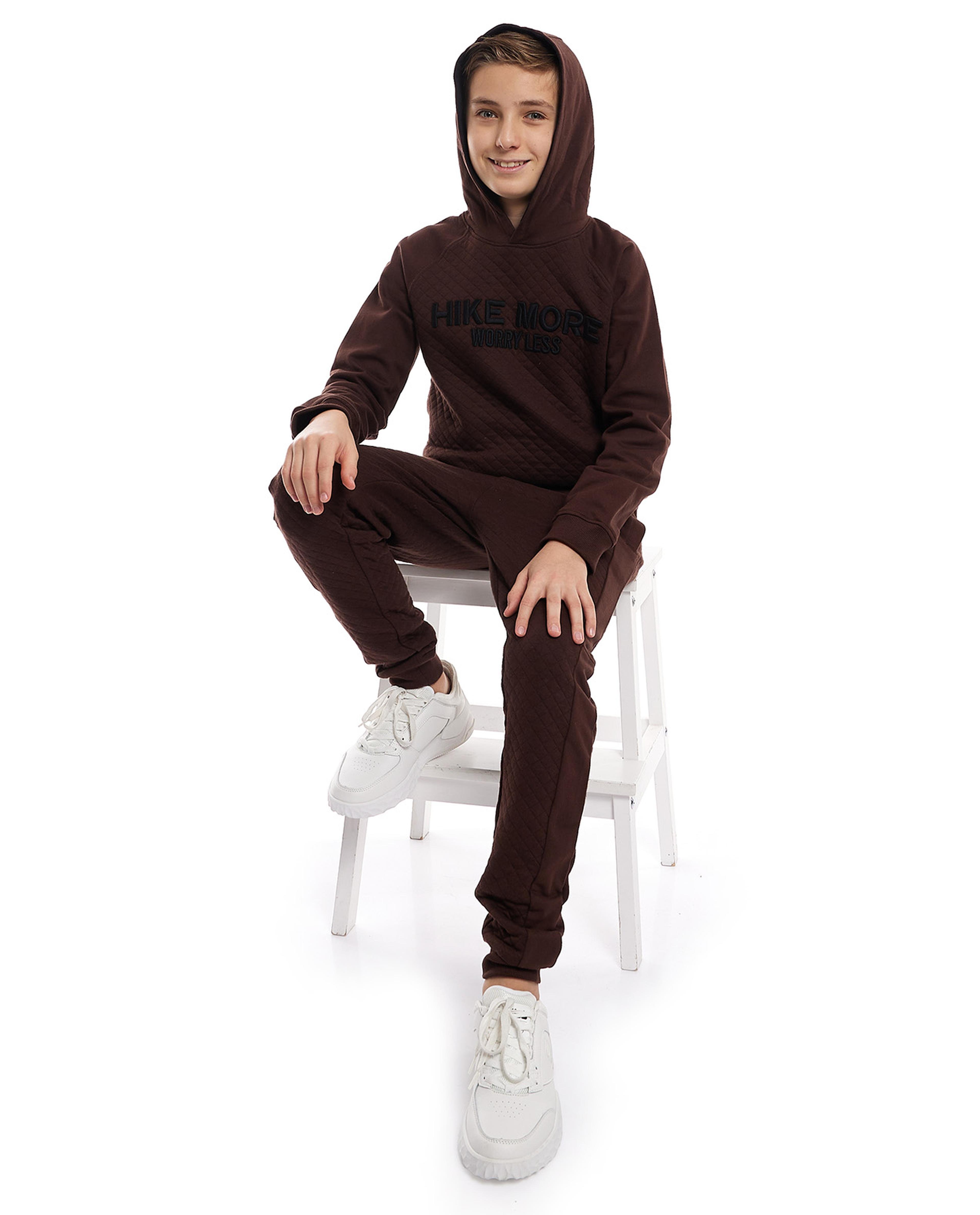 Embroidered Hooded Clothing Set