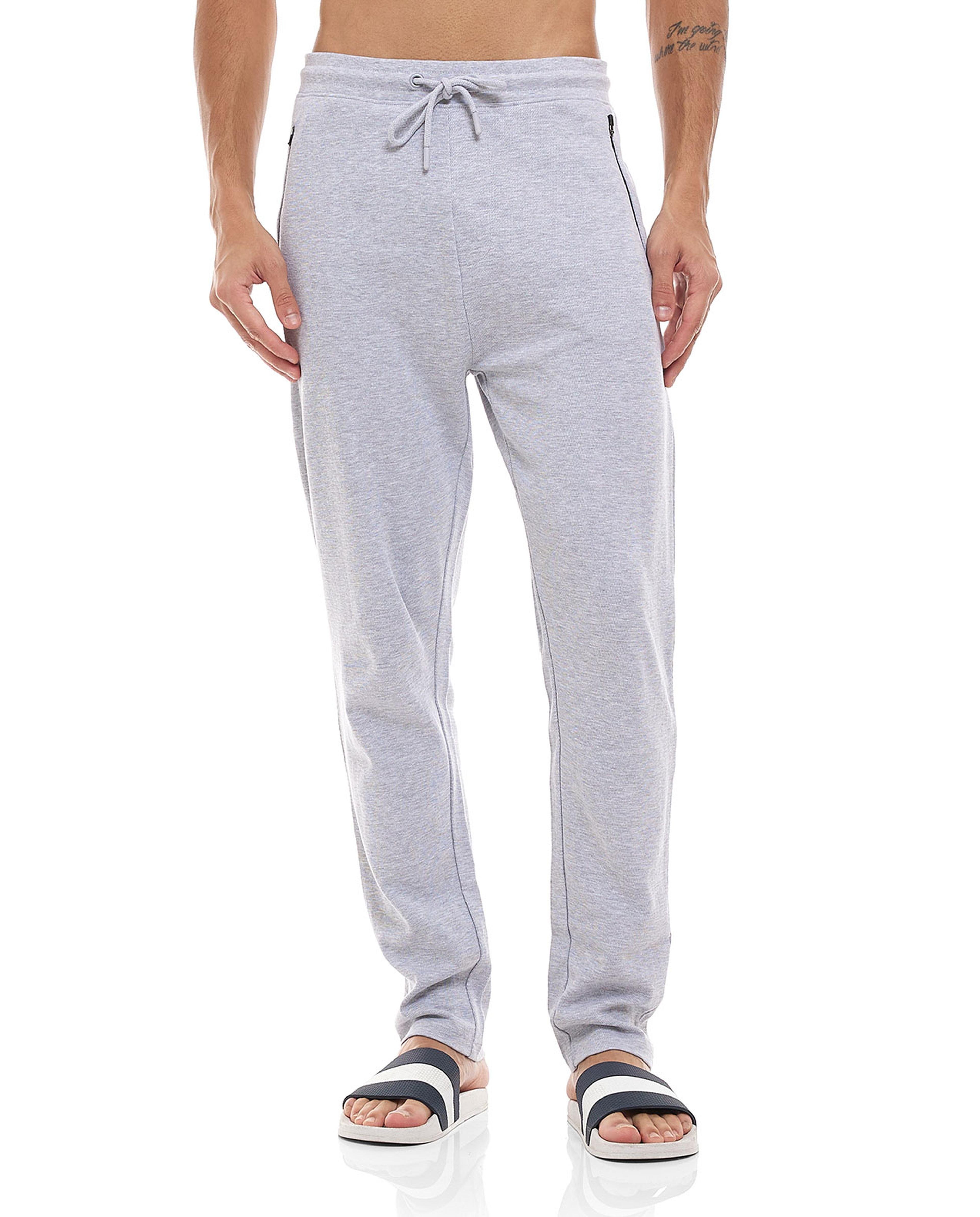 Solid Lounge Pants with Drawstring Waist