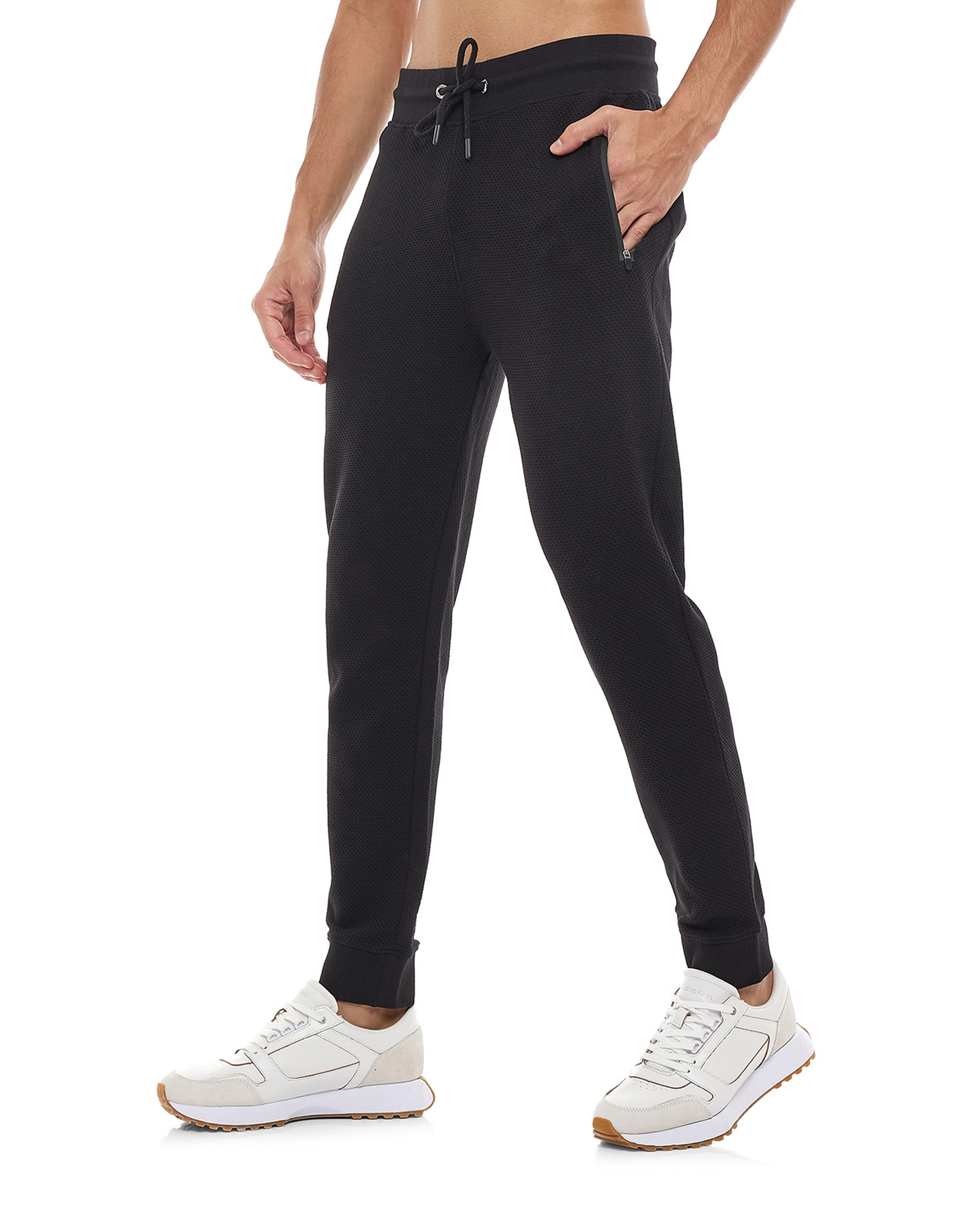 Textured Joggers with Drawstring Waist