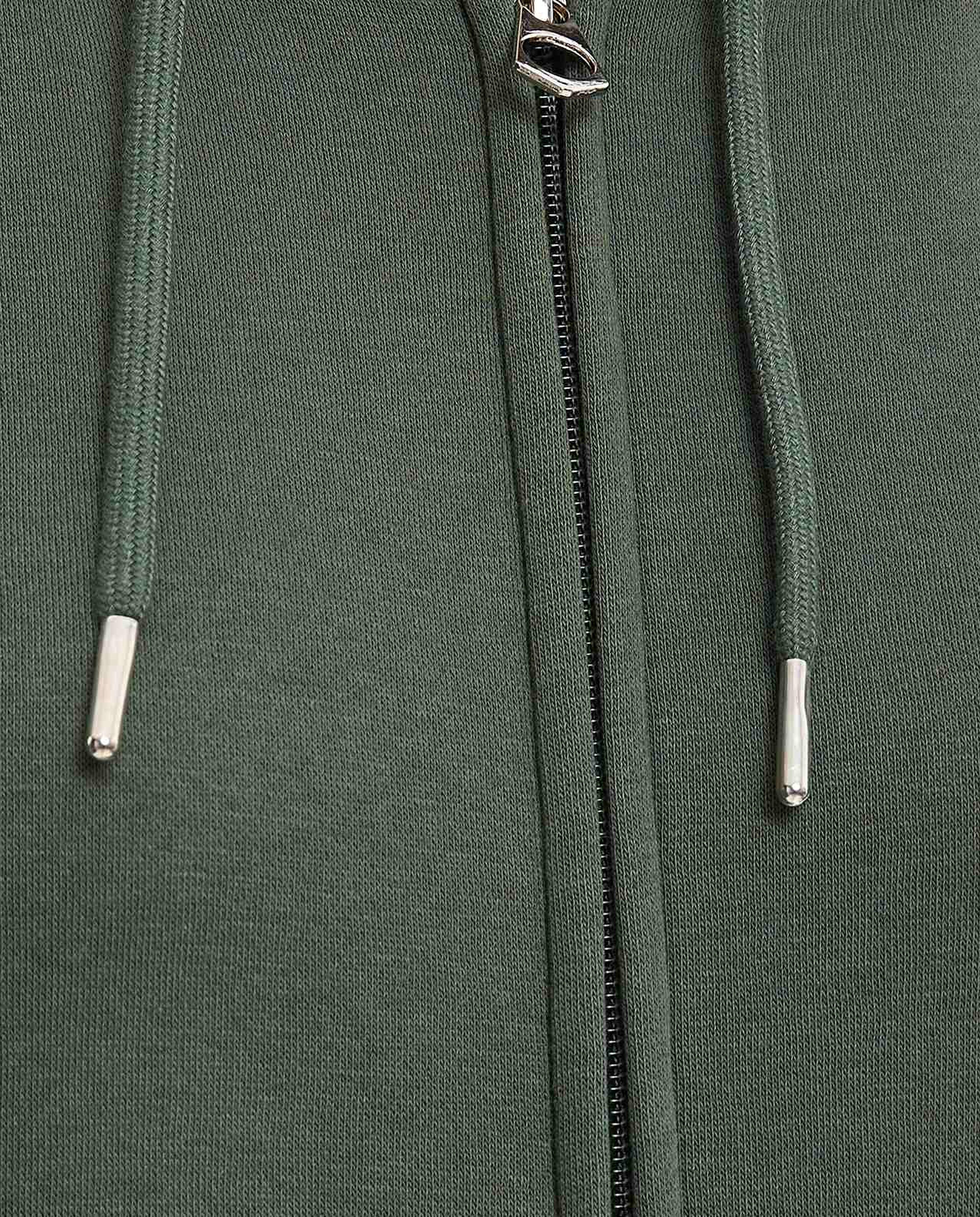 Side Stripe Hooded Jacket with Zipper Closure