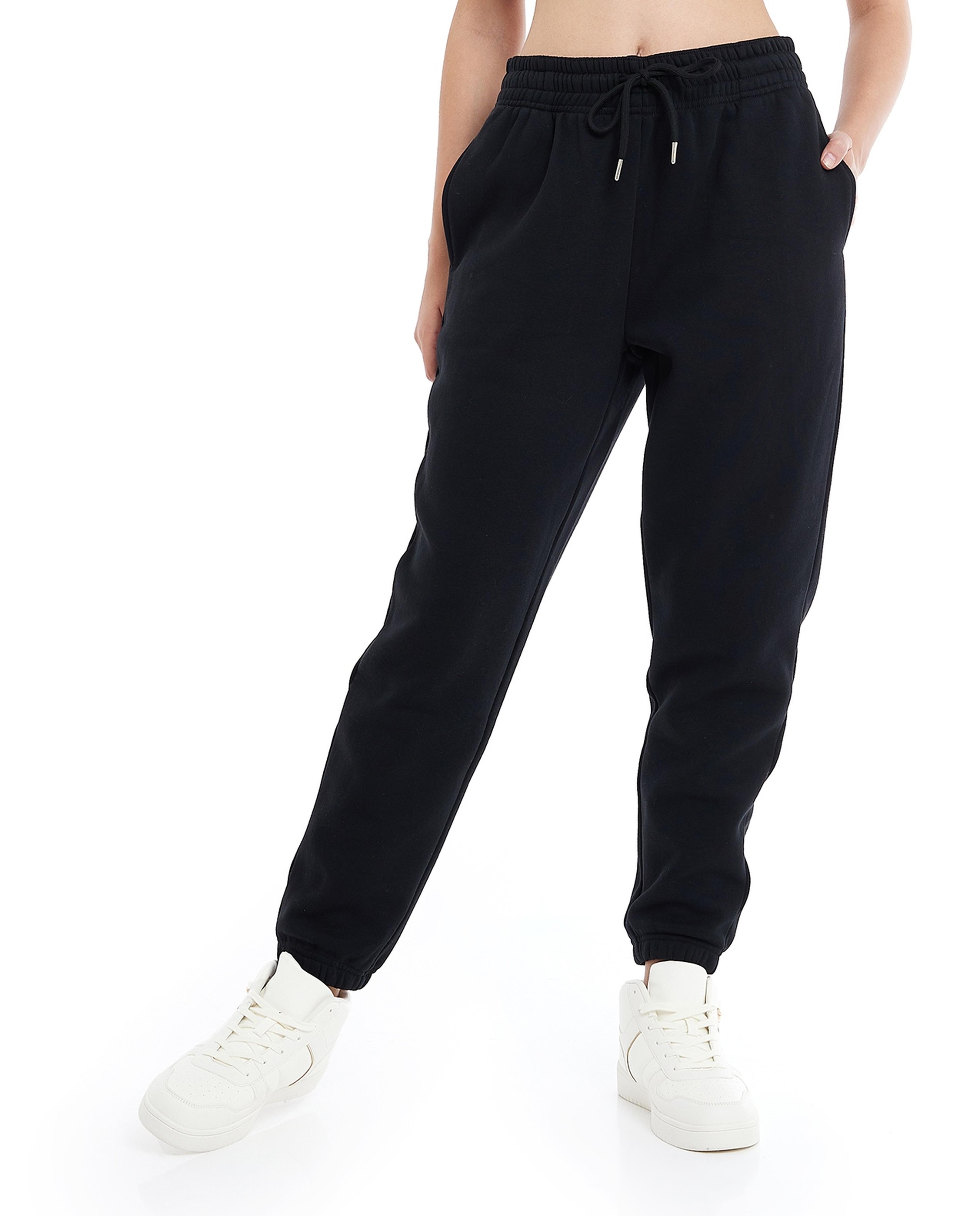 Solid Joggers with Drawstring Waist