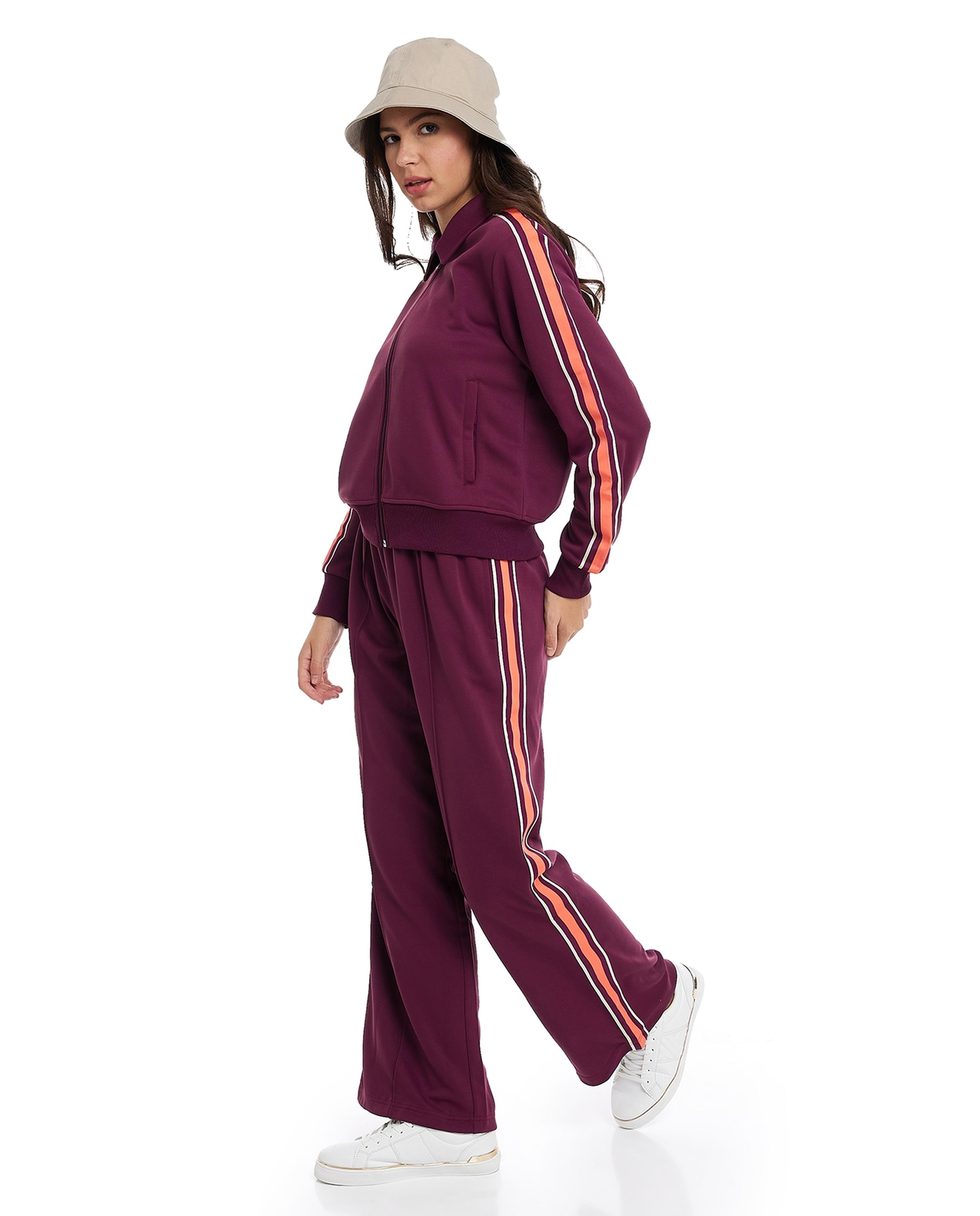 Side Stripe Trackpant with Elastic Waist