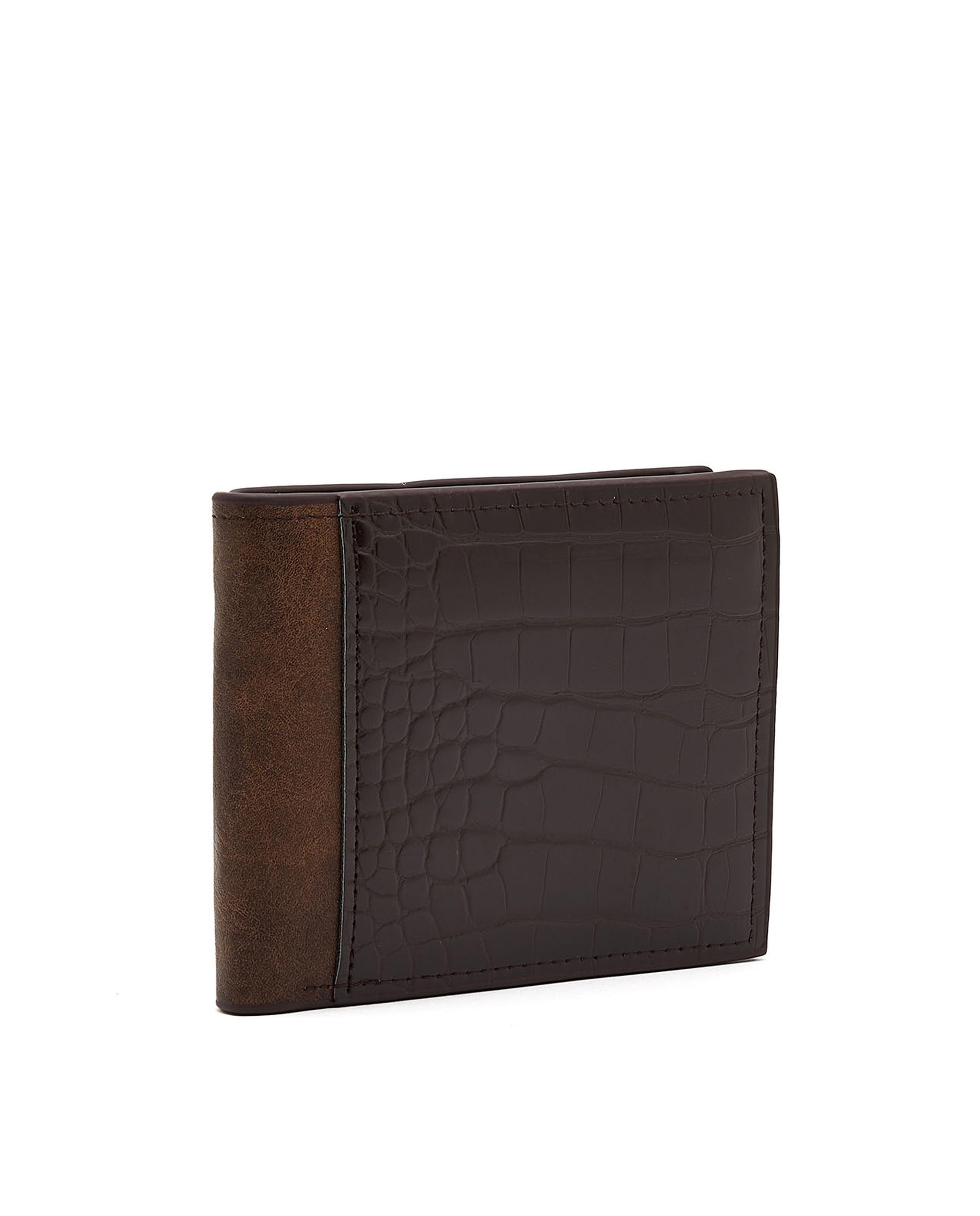 Croc Textured Bi-Fold Wallet