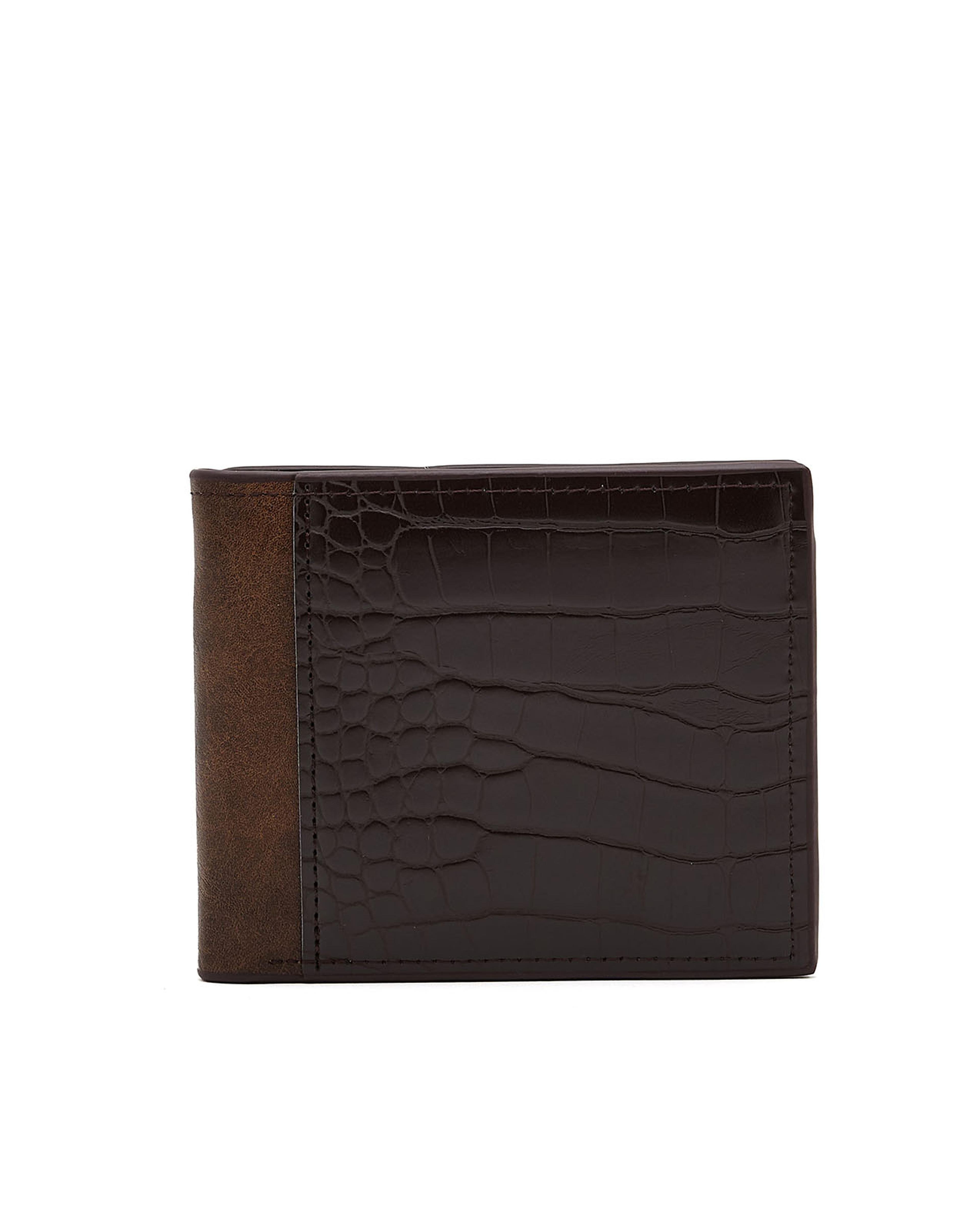 Croc Textured Bi-Fold Wallet