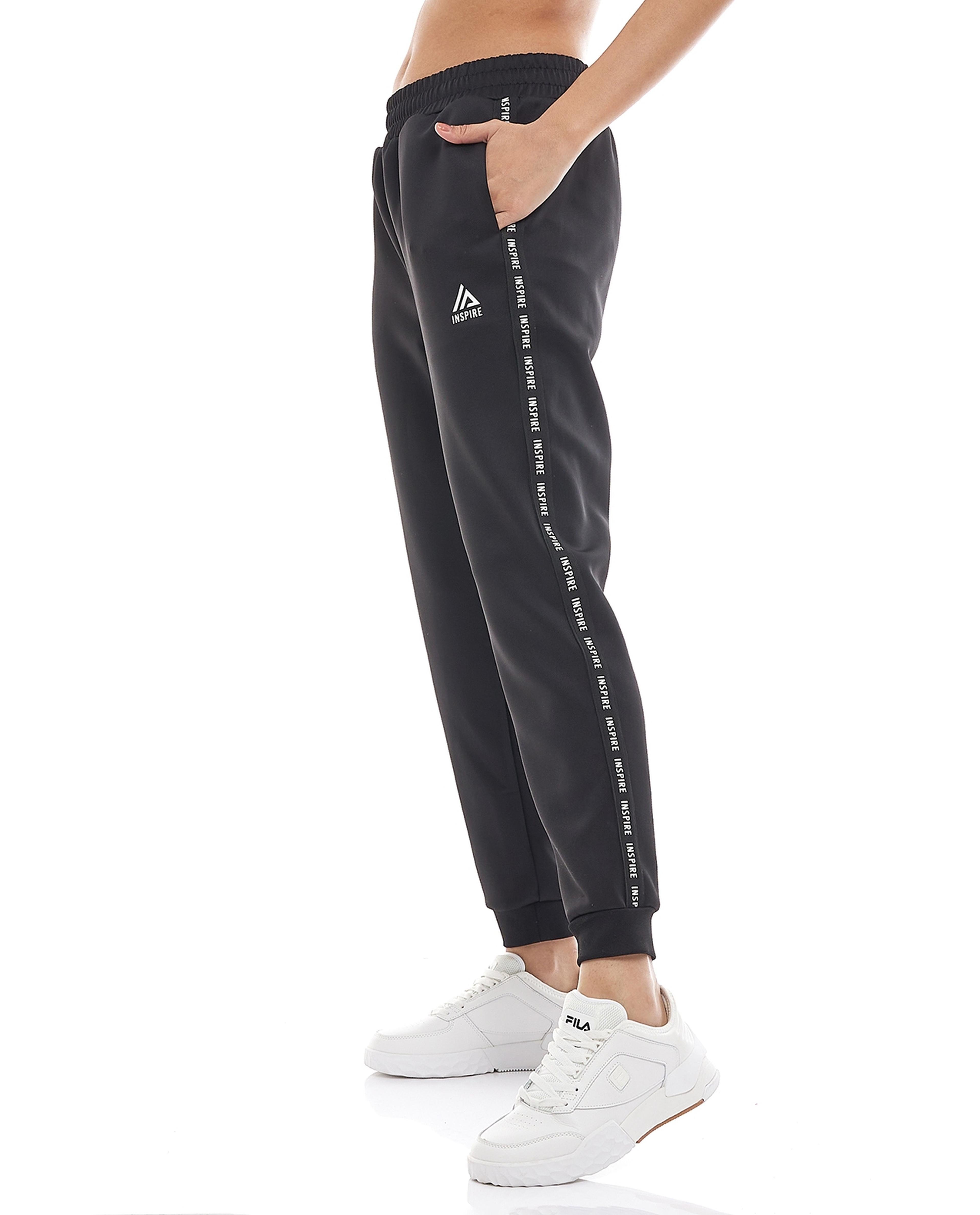 Tape Detail Active Joggers with Elastic Waist