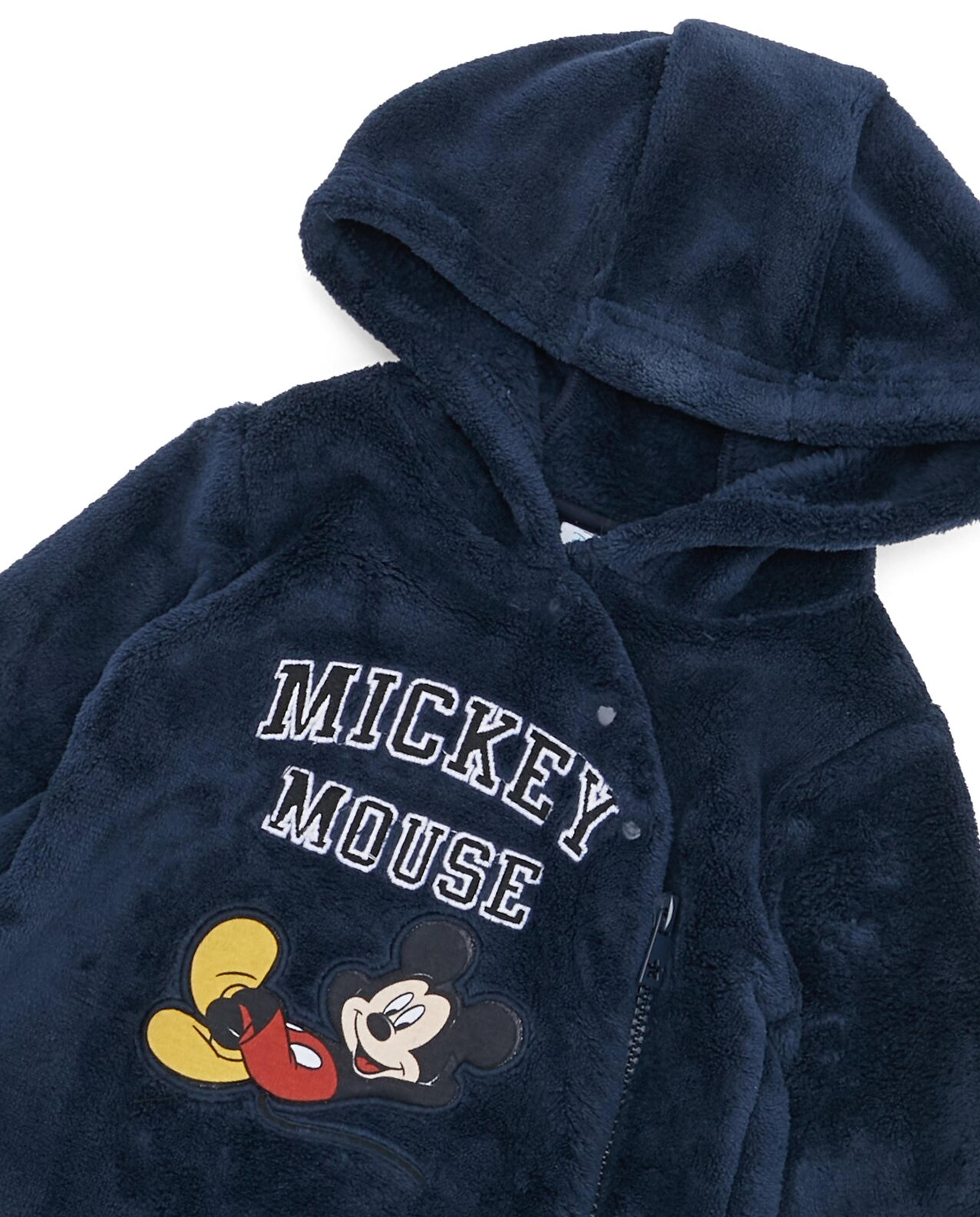 Mickey Mouse Applique Hooded Sleepsuit