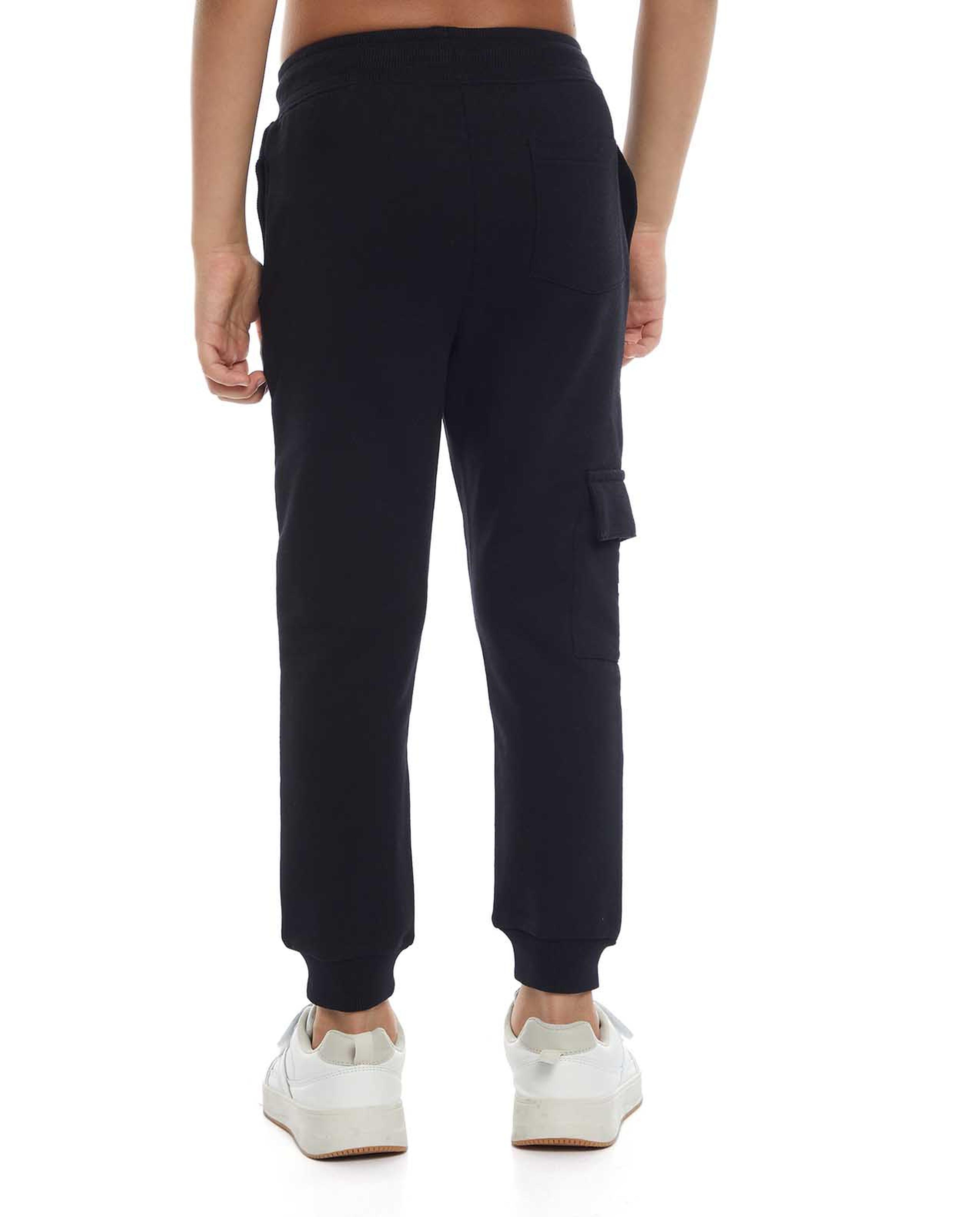 Textured Joggers with Drawstring Waist